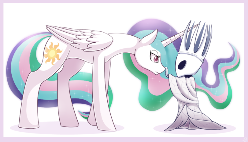 White king and white princess - My little pony, MLP crossover, Hollow knight, Princess celestia