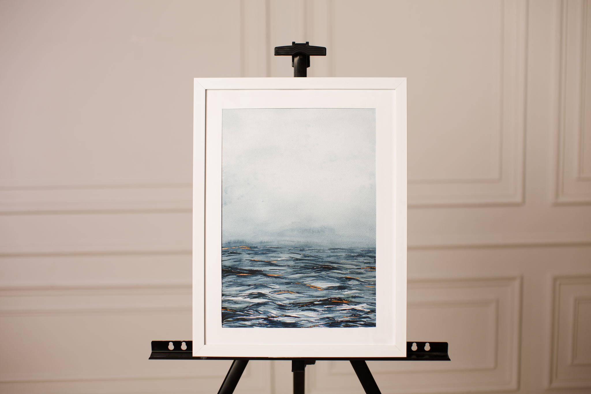 Tender watercolor sea - My, Watercolor, Sea, Painting, Longpost