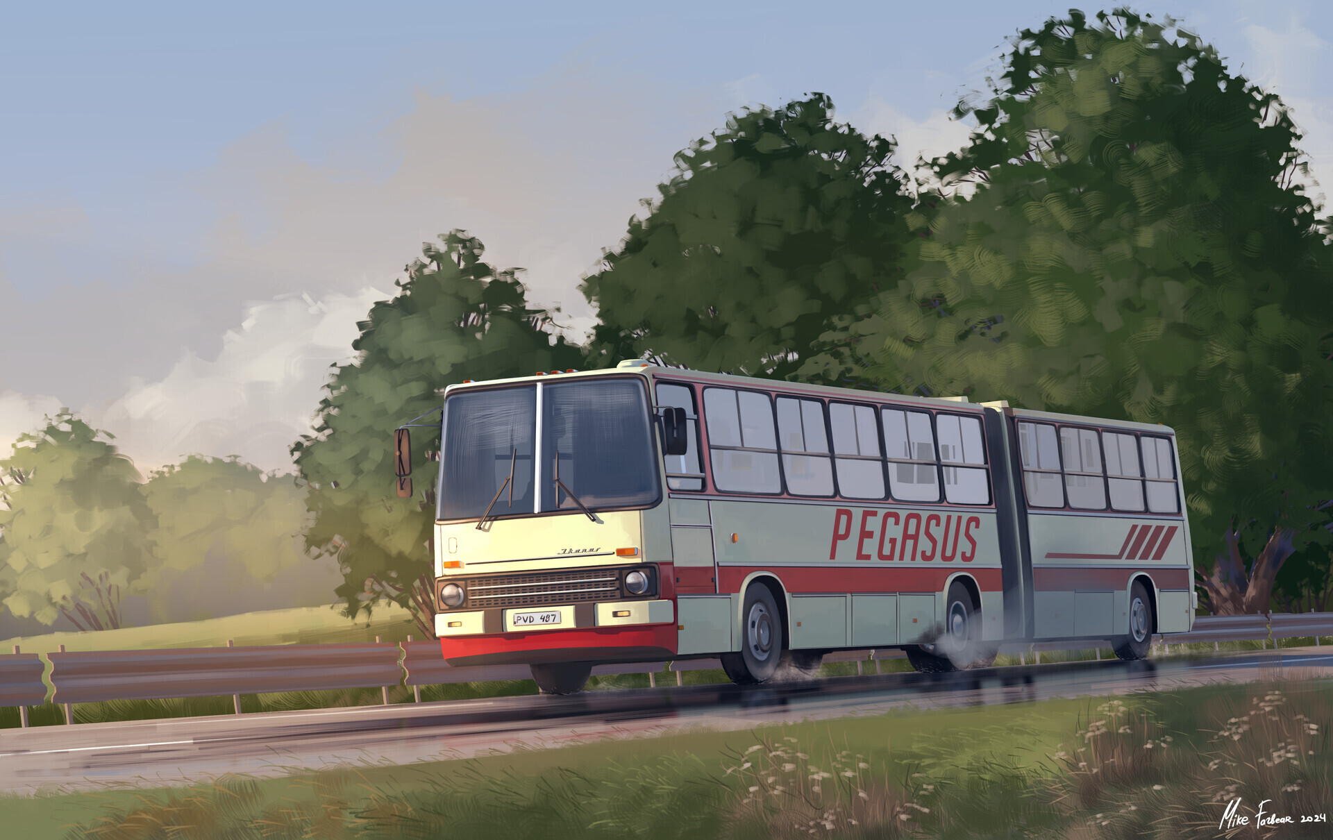 Transport - Art, Drawing, Transport, Auto, Truck, Bus, Longpost