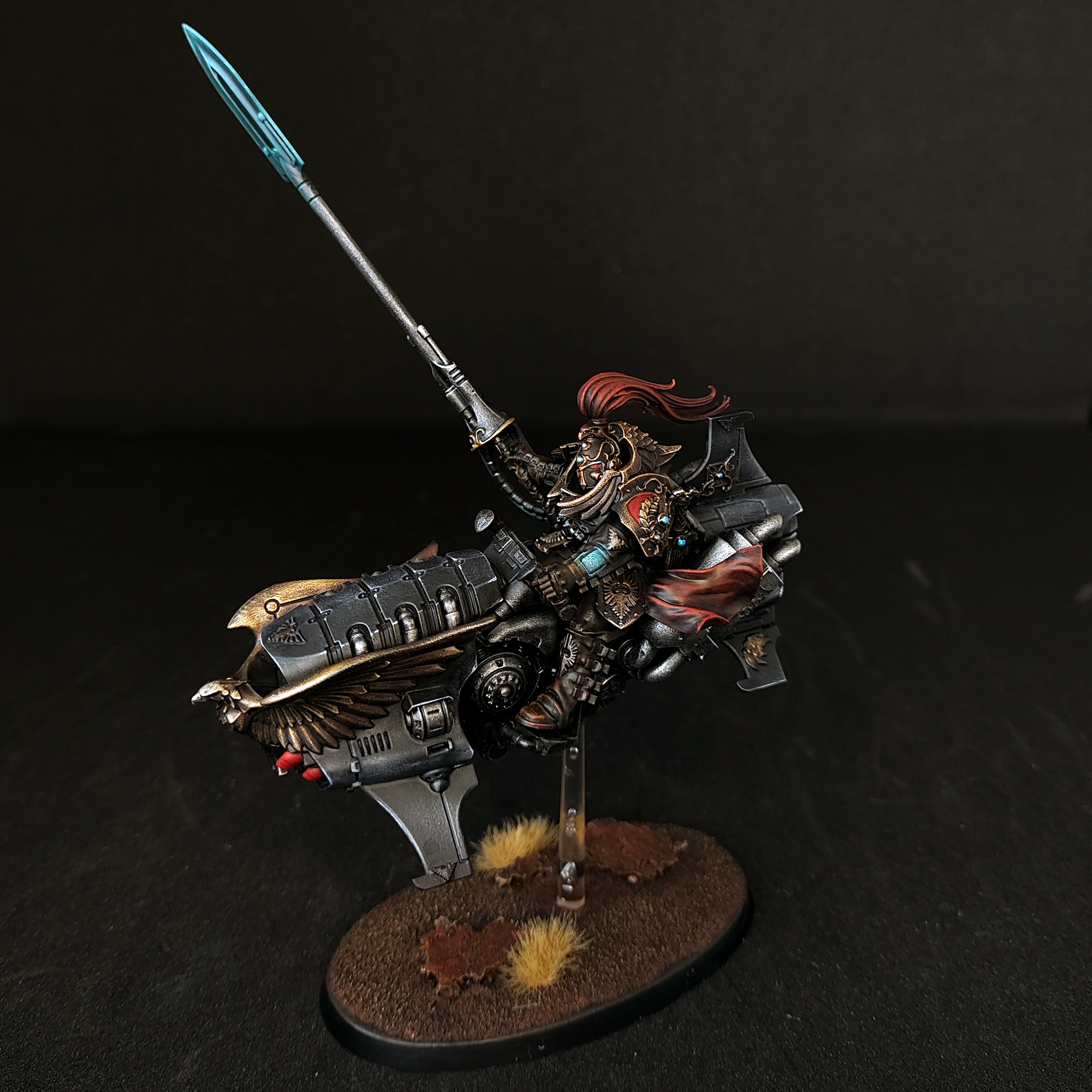 Adeptus courierus or delivery of a spear to the face - My, Painting miniatures, Warhammer, Warhammer 40k, Wh miniatures, Adeptus Custodes, Imperium, Longpost