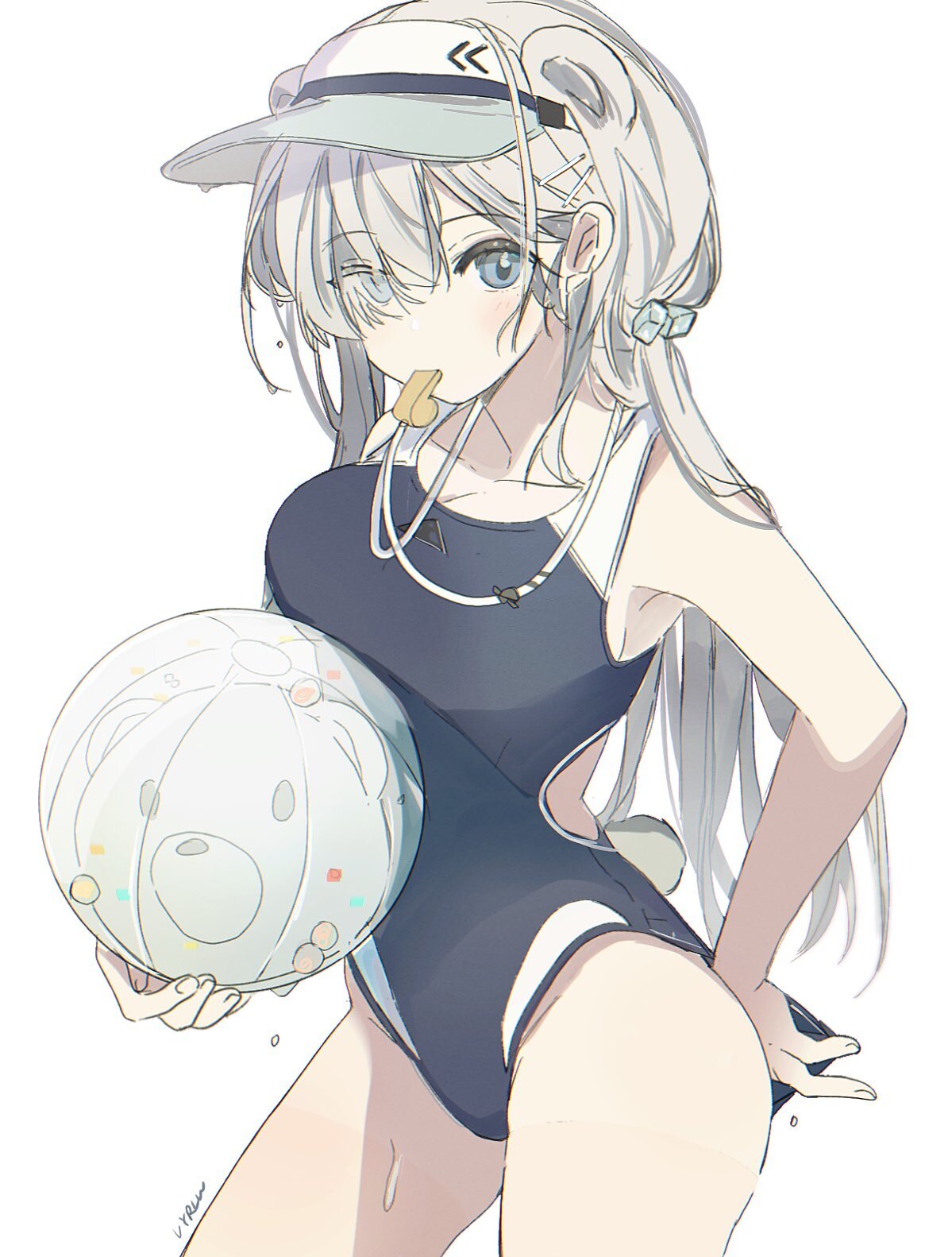 Aurora - Anime art, Anime, Arknights, Seri (vyrlw), Aurora (Arknights), Swimsuit, Animal ears