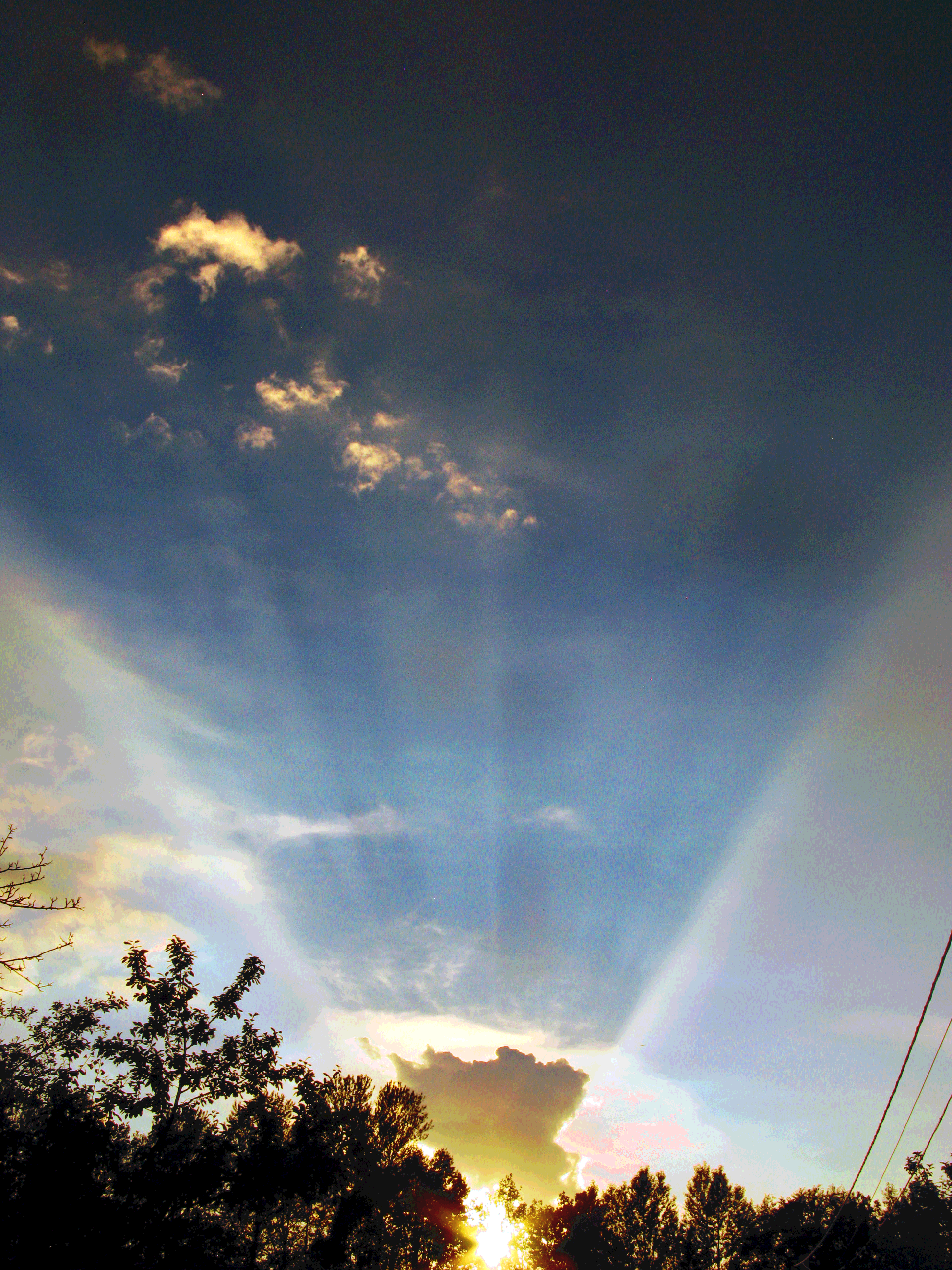 Cloud shadow falling on translucent steam - My, Landscape, The photo, Evening, Sky, Clouds, Shadow, Against the Light, Summer