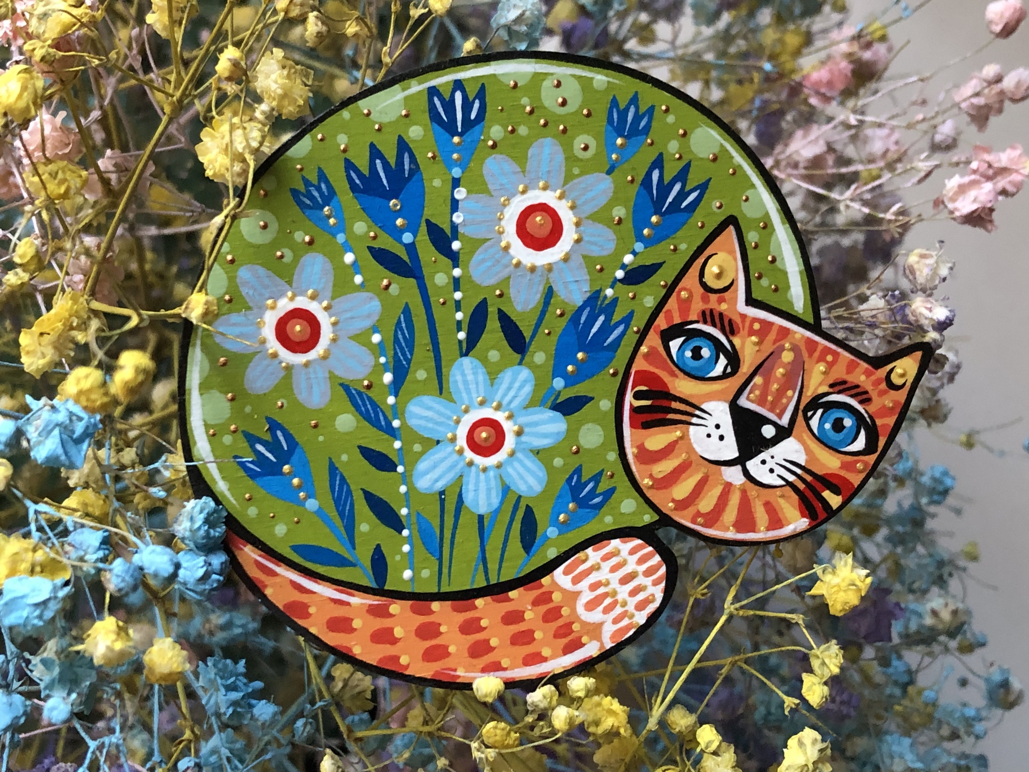 Exclusive designer brooches and magnets, hand painted. Series Cats - My, Souvenirs, Presents, Handmade, Brooch, Painting, Acrylic, Needlework with process, Longpost