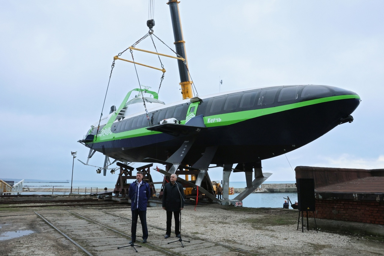 Continuation of the post “The Feodosians launched their second “Comet 120M” of project 23160” - news, Russia, Crimea, Feodosia, Shipbuilding, Hydrofoil, Longpost, VKontakte (link), launching, Sevastopol, the USSR, Космонавты, Video, Video VK, Reply to post