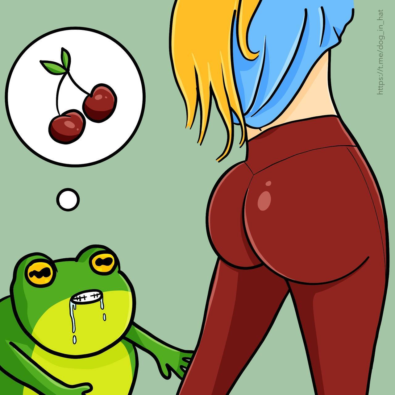 June 29 - Cherry Day - My, Illustrations, Drawing, Art, Girls, Cherries, Toad