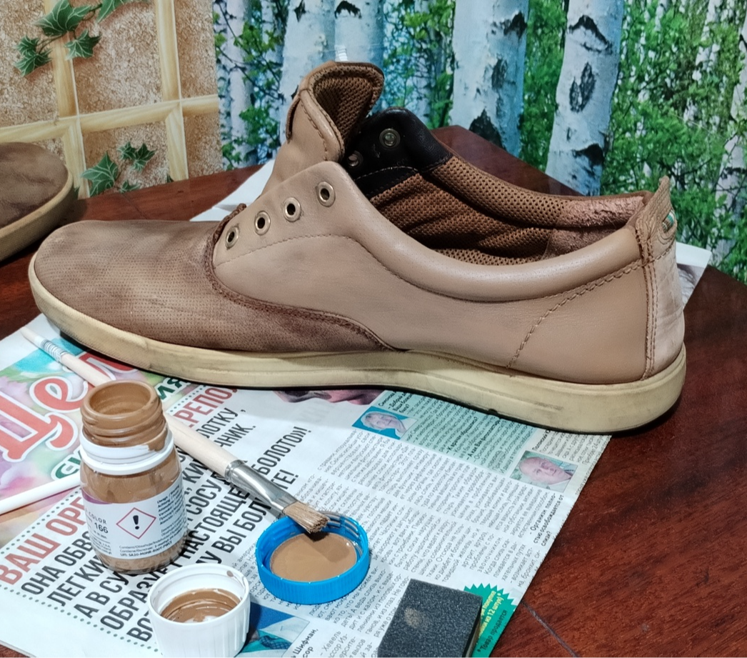 Paint it and wear it happily ever after! Cleaning and painting Ecco - My, Shoes, Coloration, Friday tag is mine, Longpost