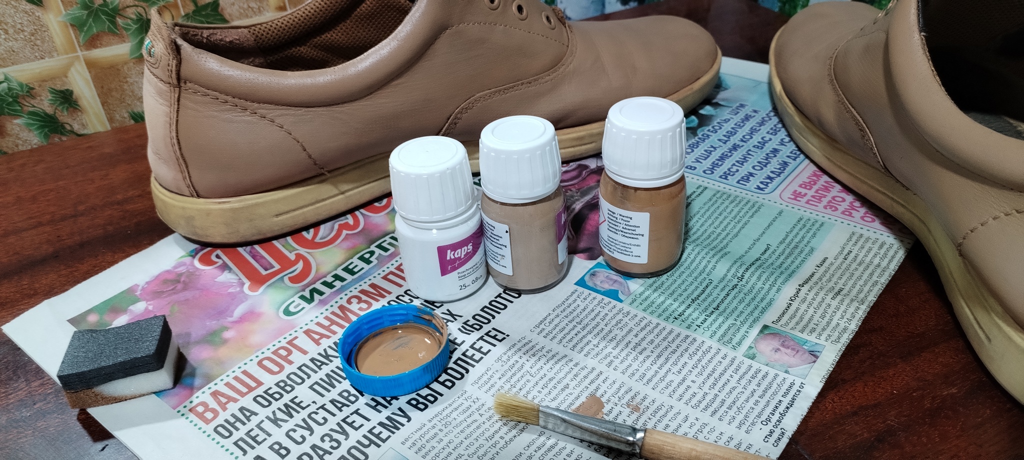 Paint it and wear it happily ever after! Cleaning and painting Ecco - My, Shoes, Coloration, Friday tag is mine, Longpost