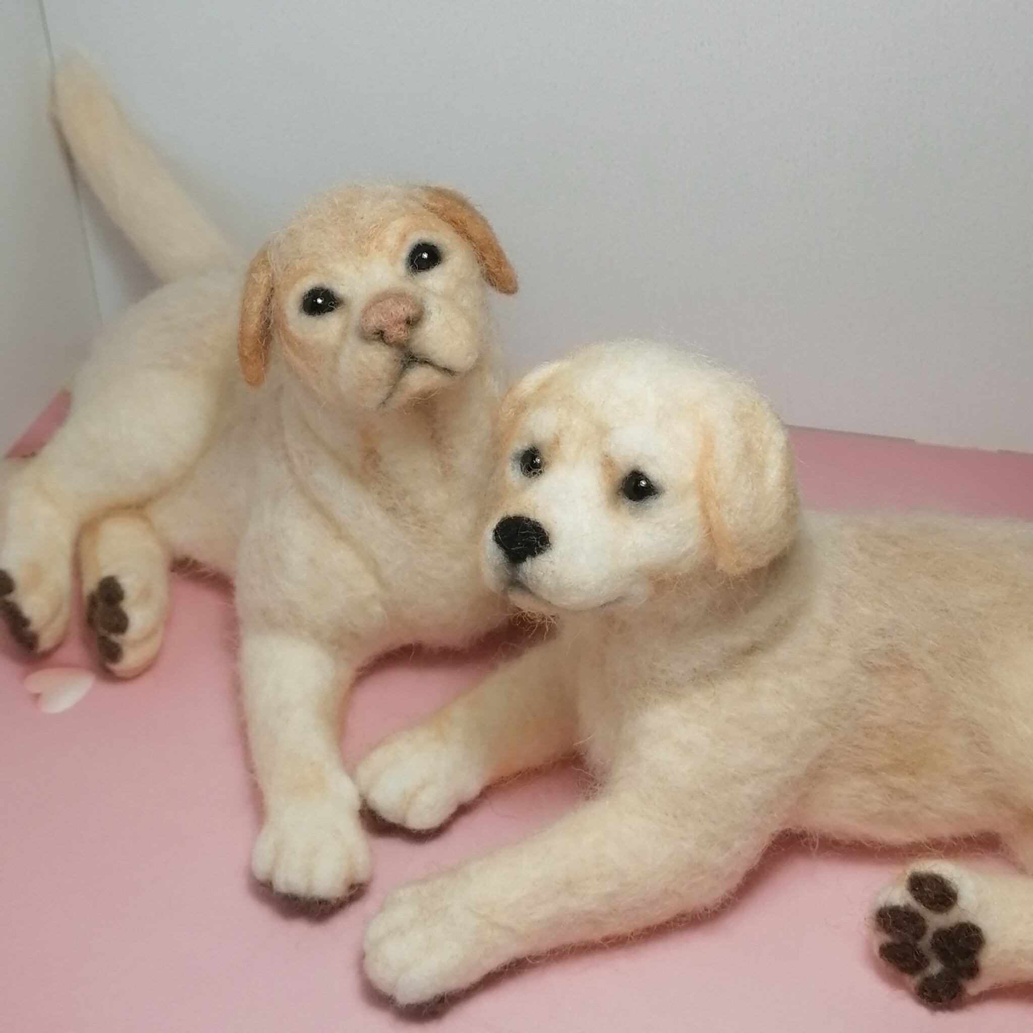 Fluffy dogs) - My, Needlework without process, Creation, Toys, Author's toy, Dry felting, Souvenirs, Wallow, Handmade, Longpost