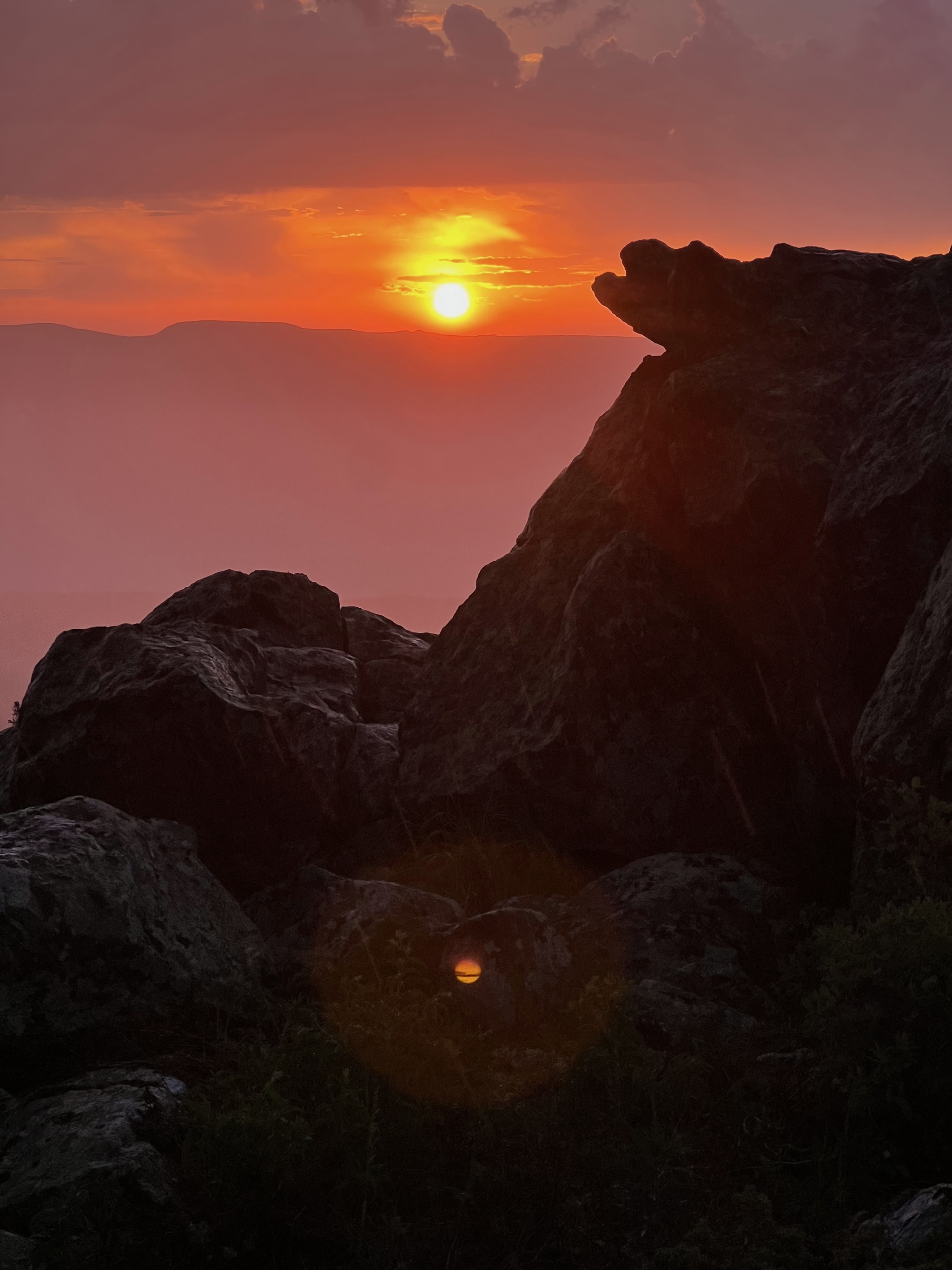 Have you seen the sunset in a thunderstorm? - My, Travel across Russia, Southern Urals, Ural mountains, The photo, Sunset, Sunrises and sunsets, Mountain tourism, Hike, The rocks, Longpost