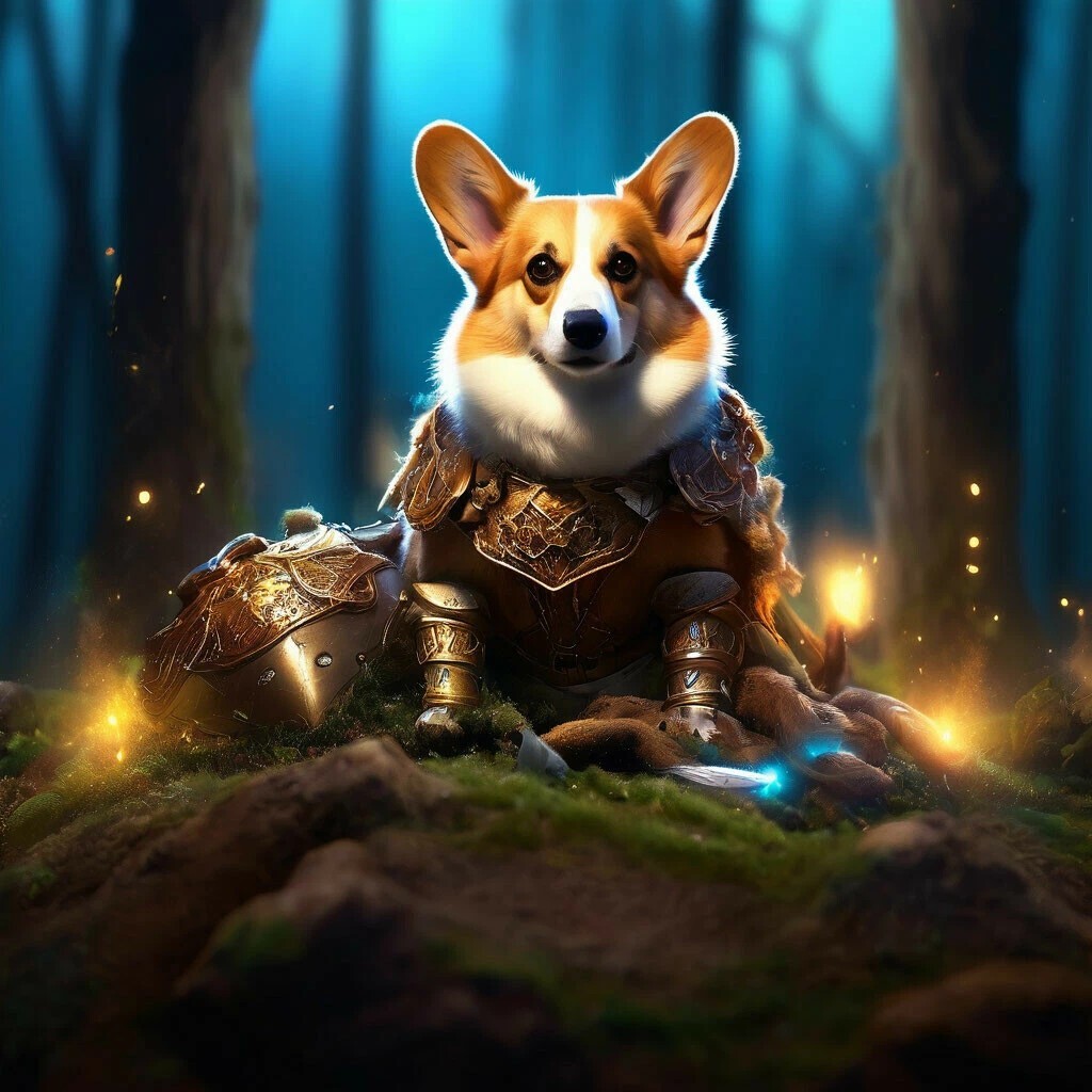 You run quickly from my dreams in the morning! - My, Corgi, Images, Witcher, Drawing, Longpost