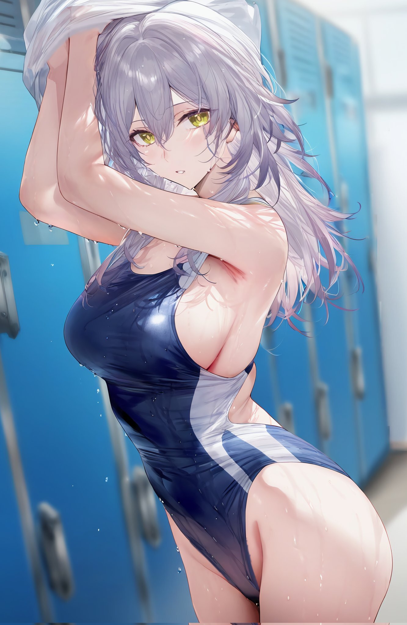 Stelle - Anime Art, Аниме, Stelle (Honkai: Star Rail), Honkai: Star Rail, Купальник, Mochimochirice, Арты нейросетей