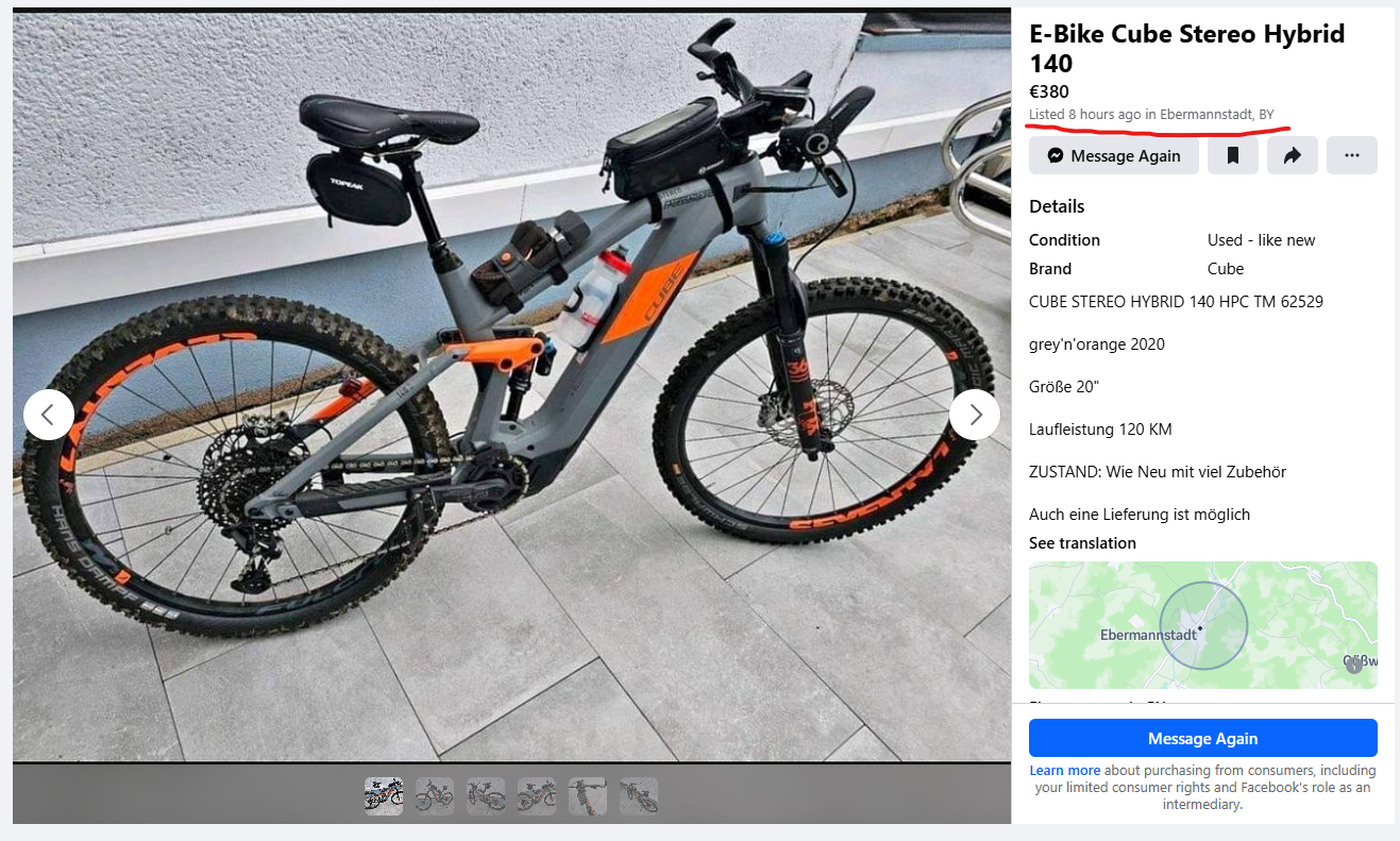 Continuation of the post “Bicycles for pennies in Germany (FaceBook Marketplace)” - My, Deception, Internet Scammers, Divorce for money, Facebook, Germany, Longpost, Video, Soundless, Reply to post, Negative