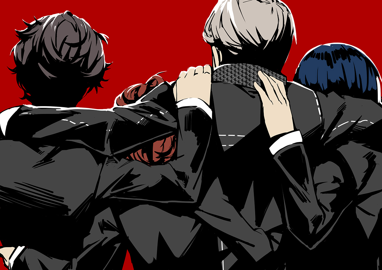 Protagonists - Club3, Art, Anime, Anime art, Persona, Persona 3, Persona 4, Persona 5, Game art, Games, Longpost