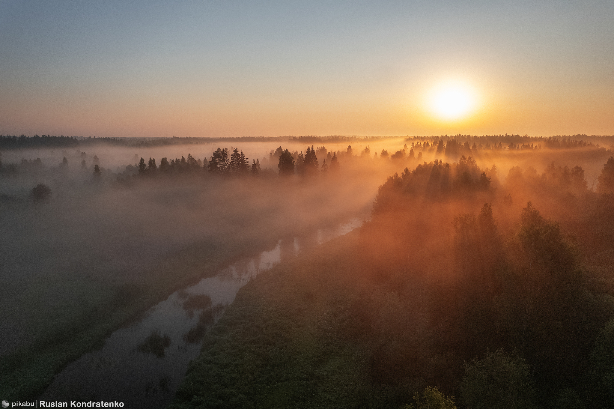 Above the Lemovzha River - My, Dji, Aerial photography, The photo, Leningrad region, River, Landscape, Longpost