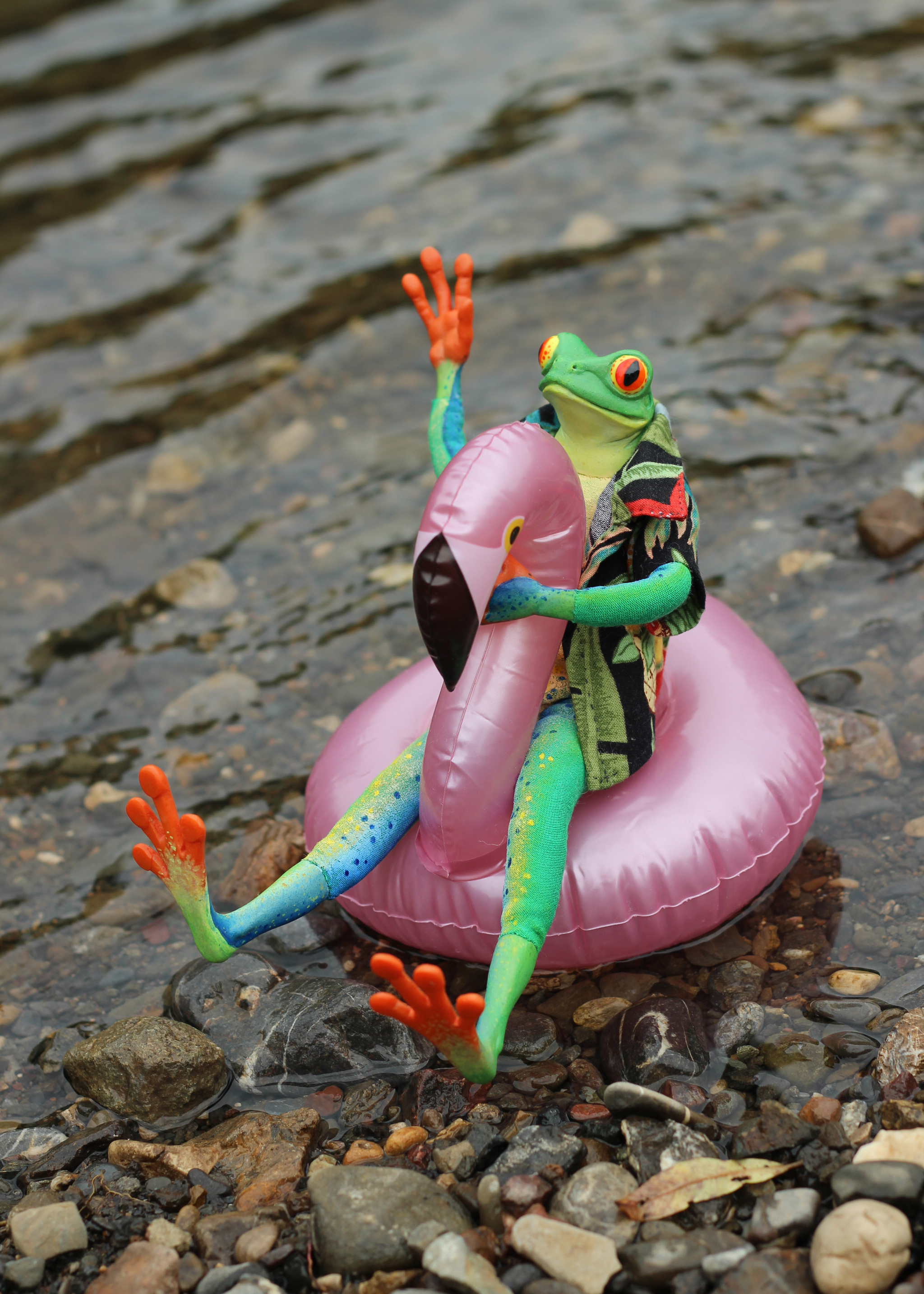 Summer Wednesday - My, Frogs, Author's toy, It Is Wednesday My Dudes, Toad, Needlework without process, Doll, Polymer clay, Wednesday, Лепка, Handmade, Longpost