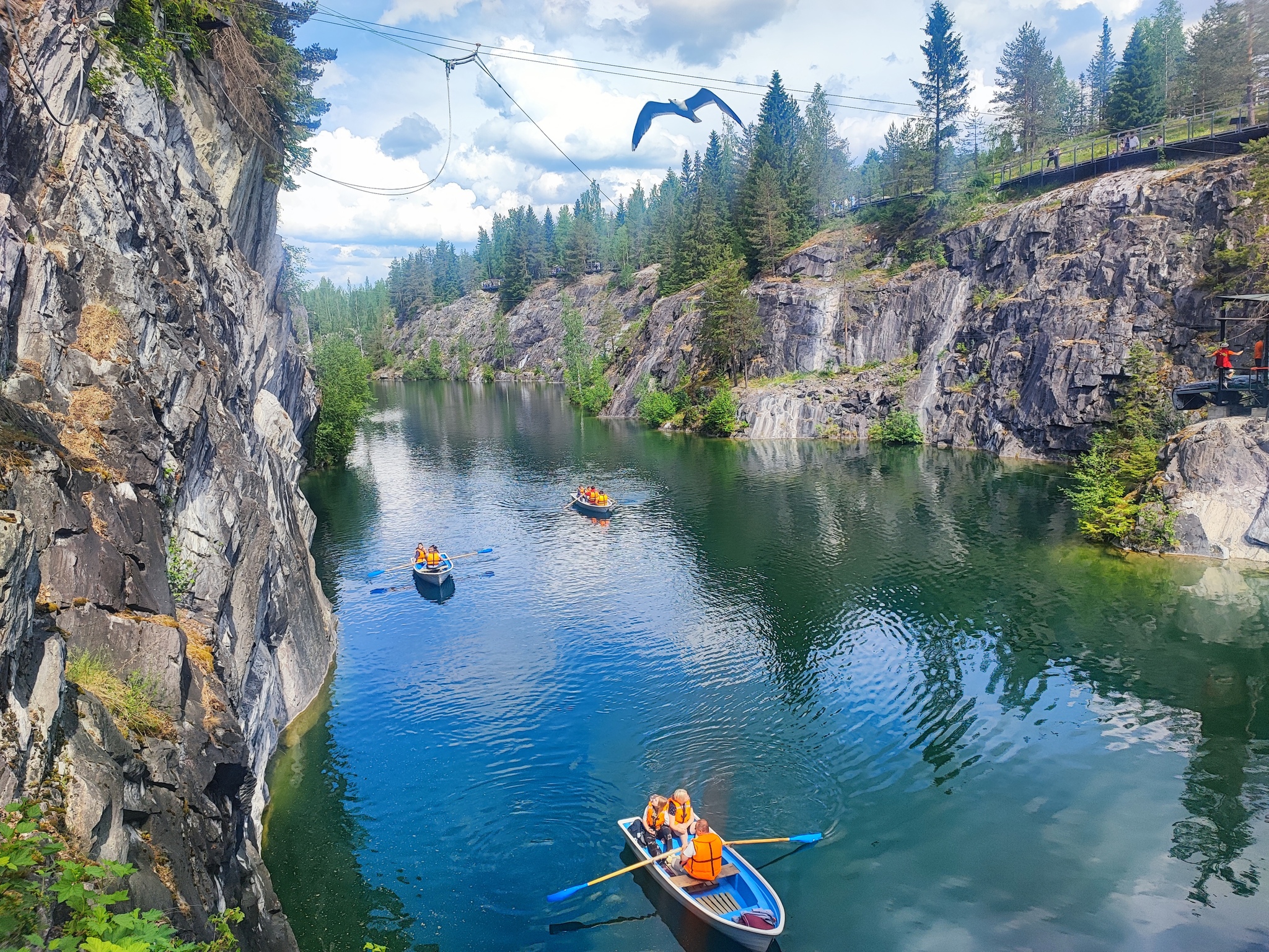 Landscapes of Ruskeala - My, Ruskeala, Карелия, Travel across Russia, The nature of Russia, Lake, Marble quarry, Longpost