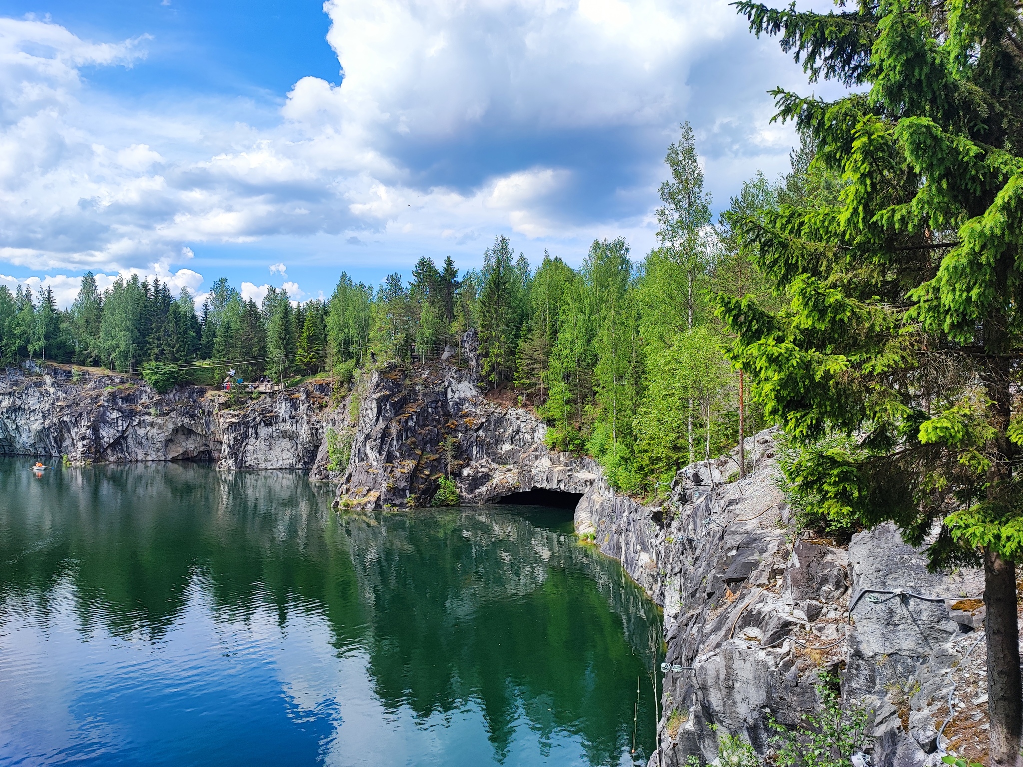 Landscapes of Ruskeala - My, Ruskeala, Карелия, Travel across Russia, The nature of Russia, Lake, Marble quarry, Longpost