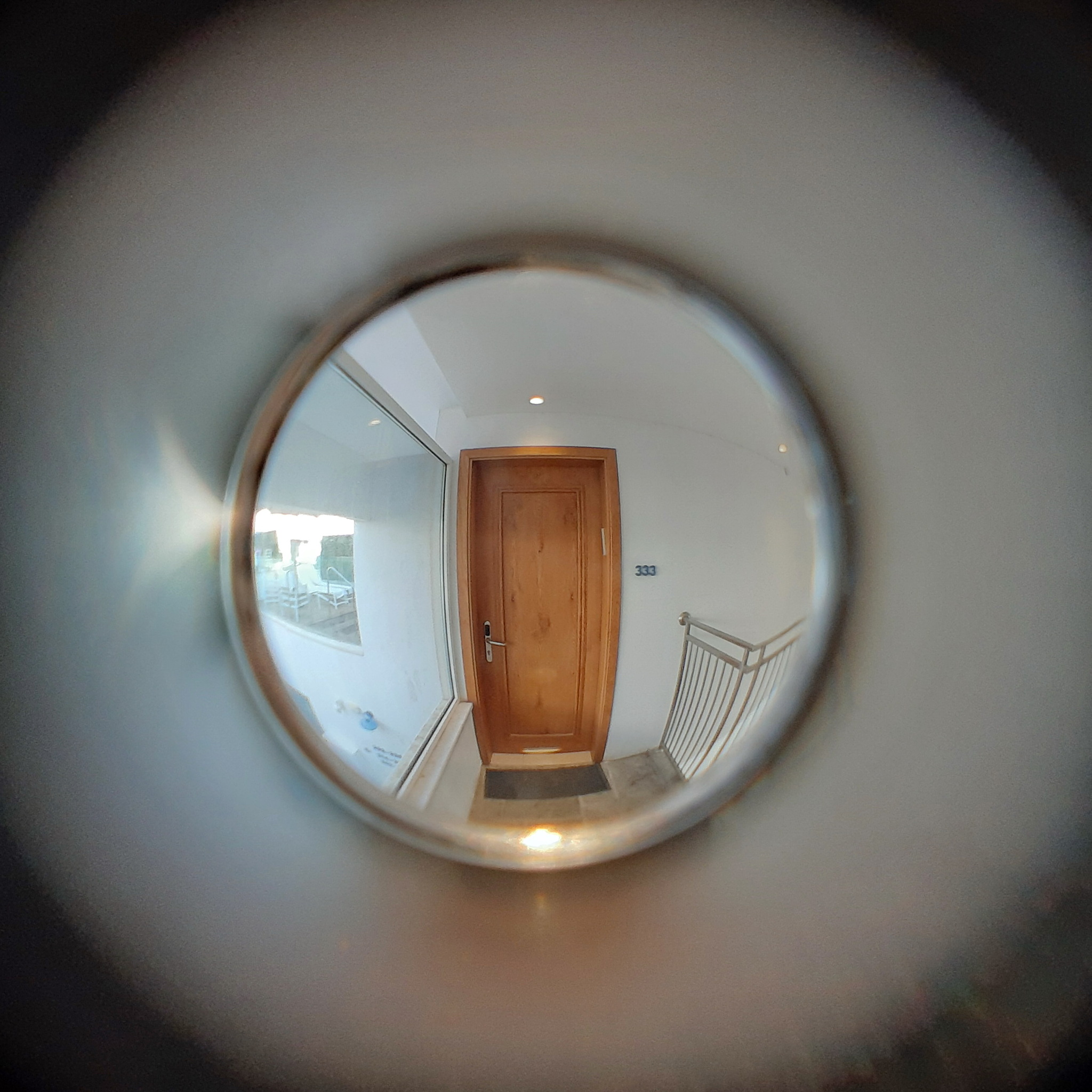 Through the peephole - My, The photo, Travels, Israel, Peephole, Hotel, Dead Sea