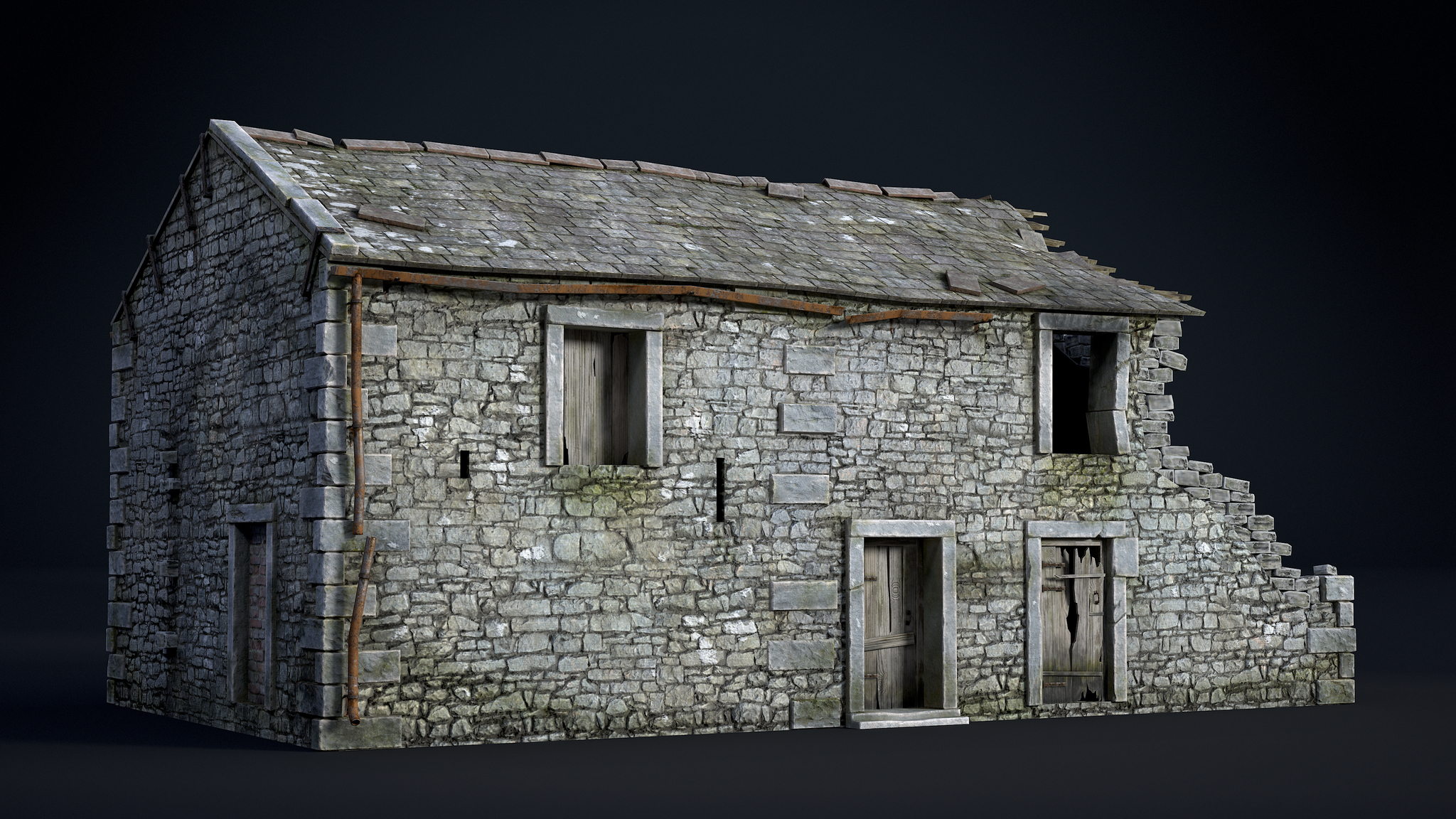 Made a 3D model of the stables - My, Blender, 3D, 3D modeling, Video, Soundless, Longpost