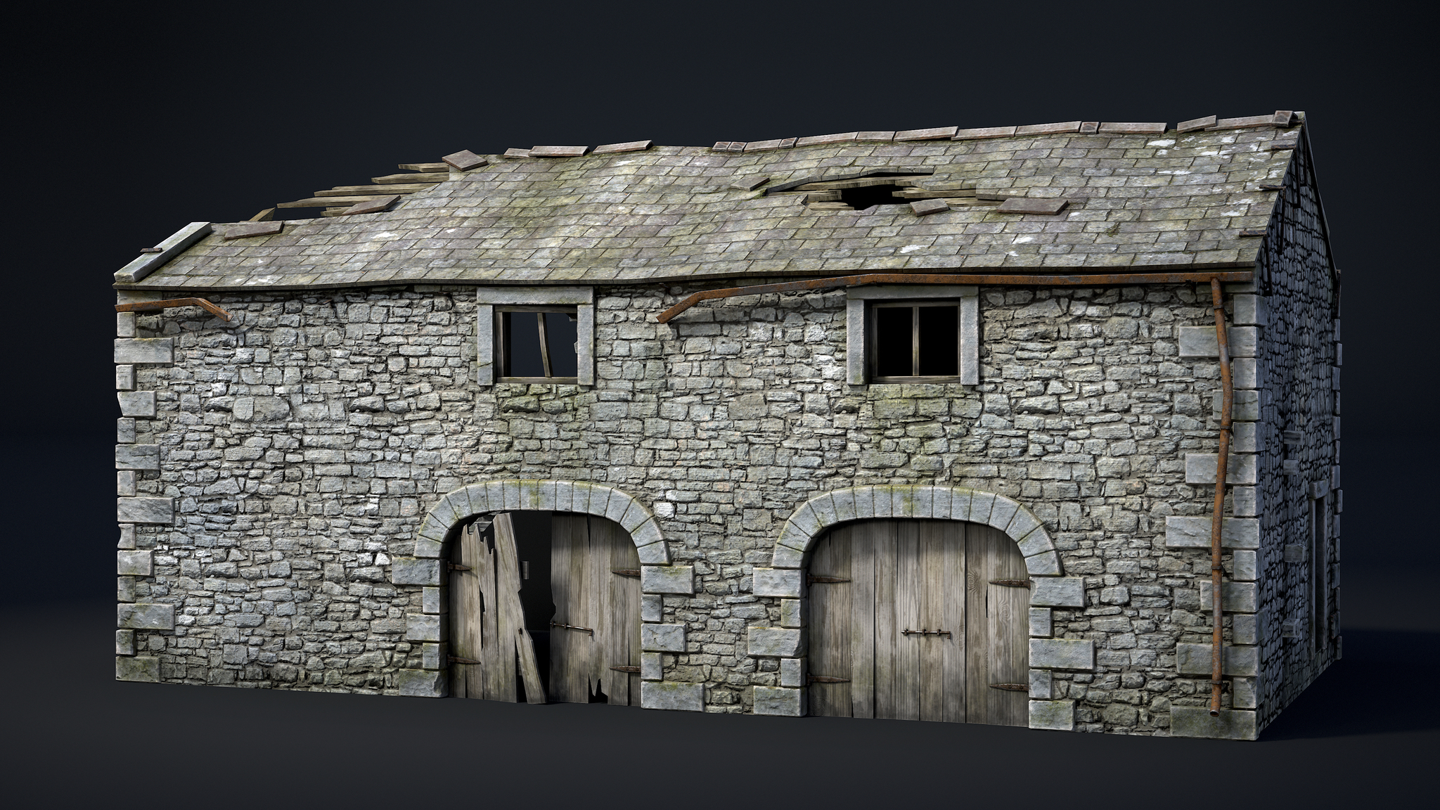 Made a 3D model of the stables - My, Blender, 3D, 3D modeling, Video, Soundless, Longpost