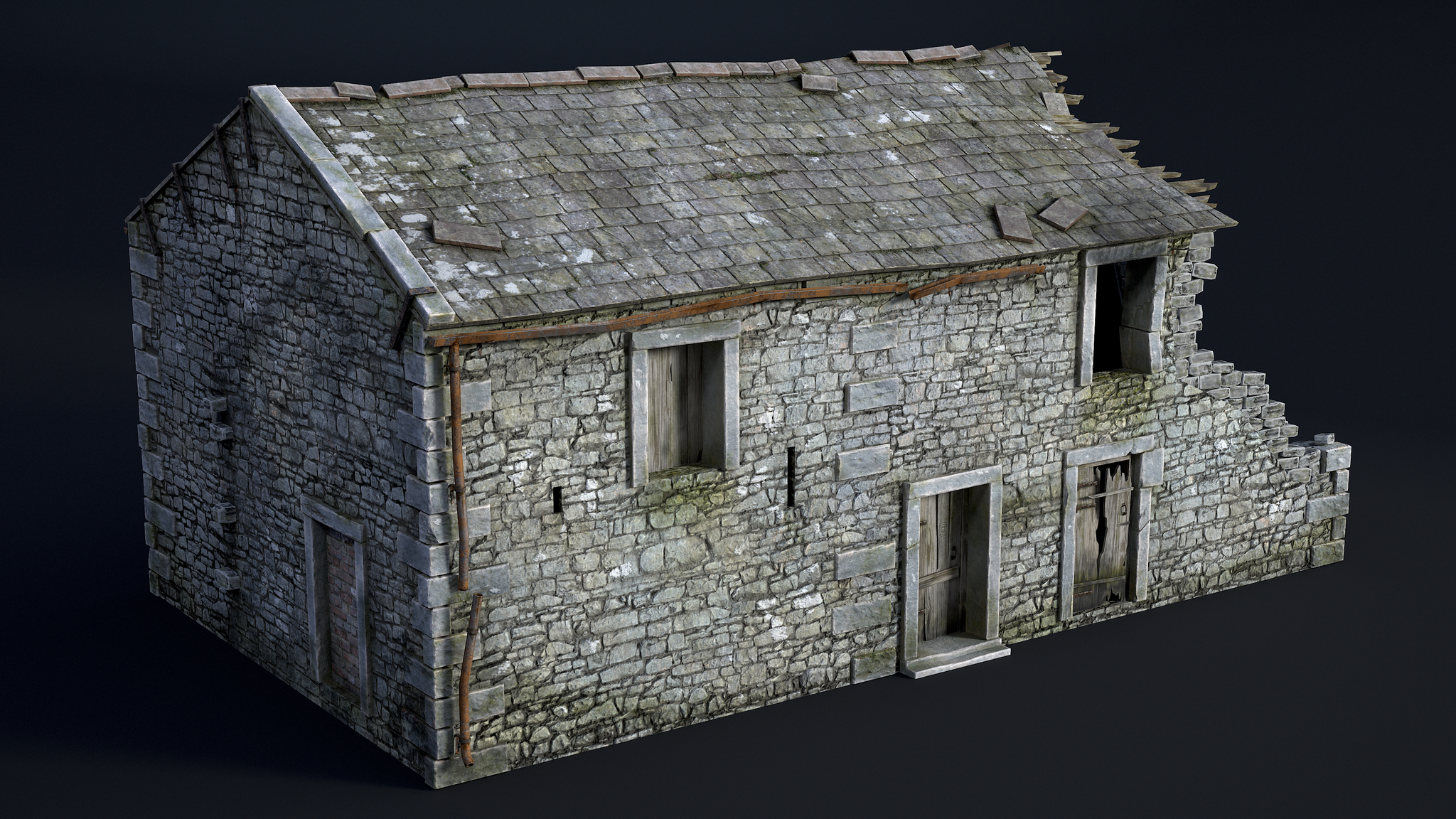 Made a 3D model of the stables - My, Blender, 3D, 3D modeling, Video, Soundless, Longpost