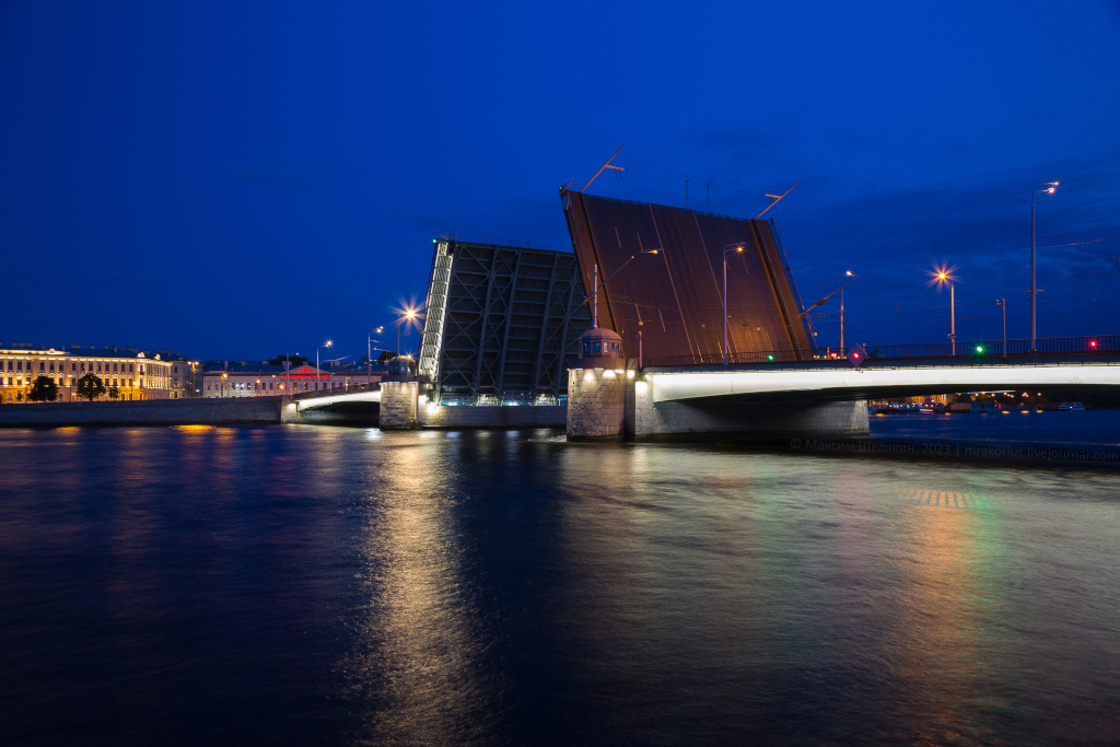 Raising the Tuchkov Bridge in St. Petersburg - My, Saint Petersburg, Bridge, Longpost