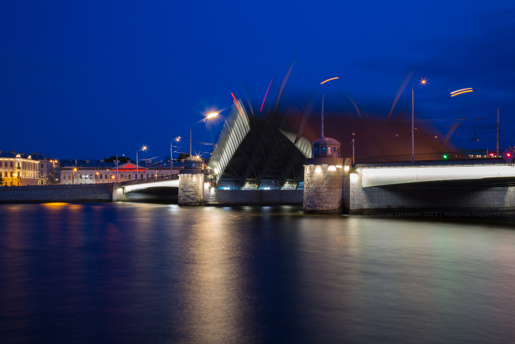 Raising the Tuchkov Bridge in St. Petersburg - My, Saint Petersburg, Bridge, Longpost