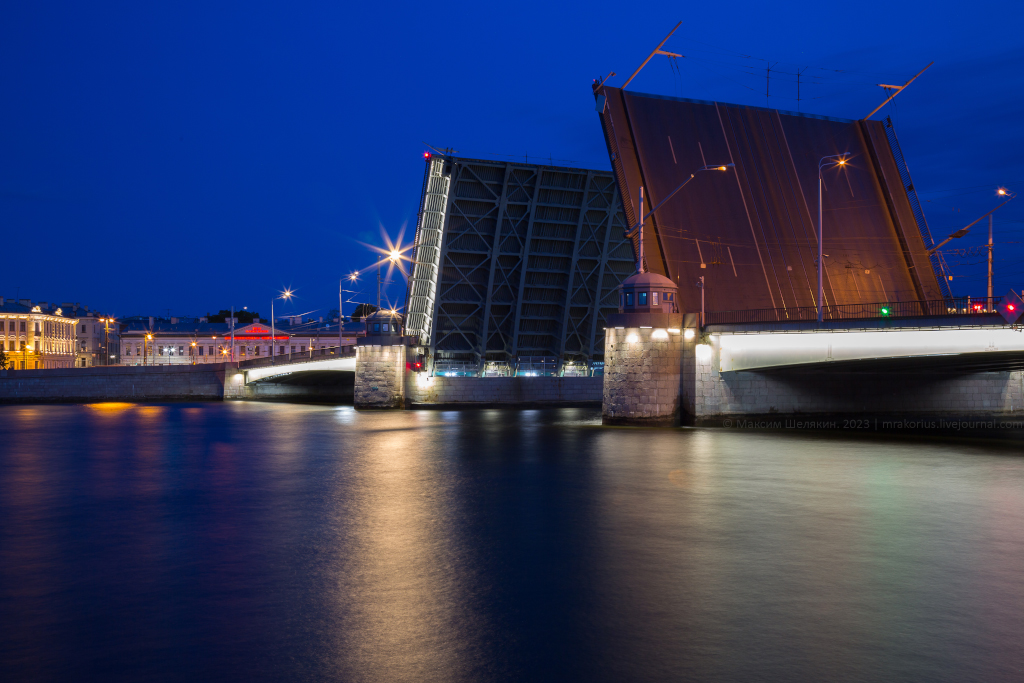 Raising the Tuchkov Bridge in St. Petersburg - My, Saint Petersburg, Bridge, Longpost