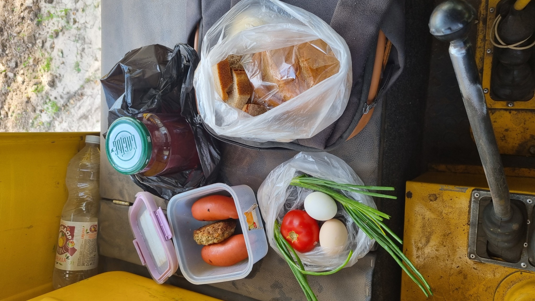 Tractor driver's lunch - My, Food, Tractor, Village, The photo, Longpost