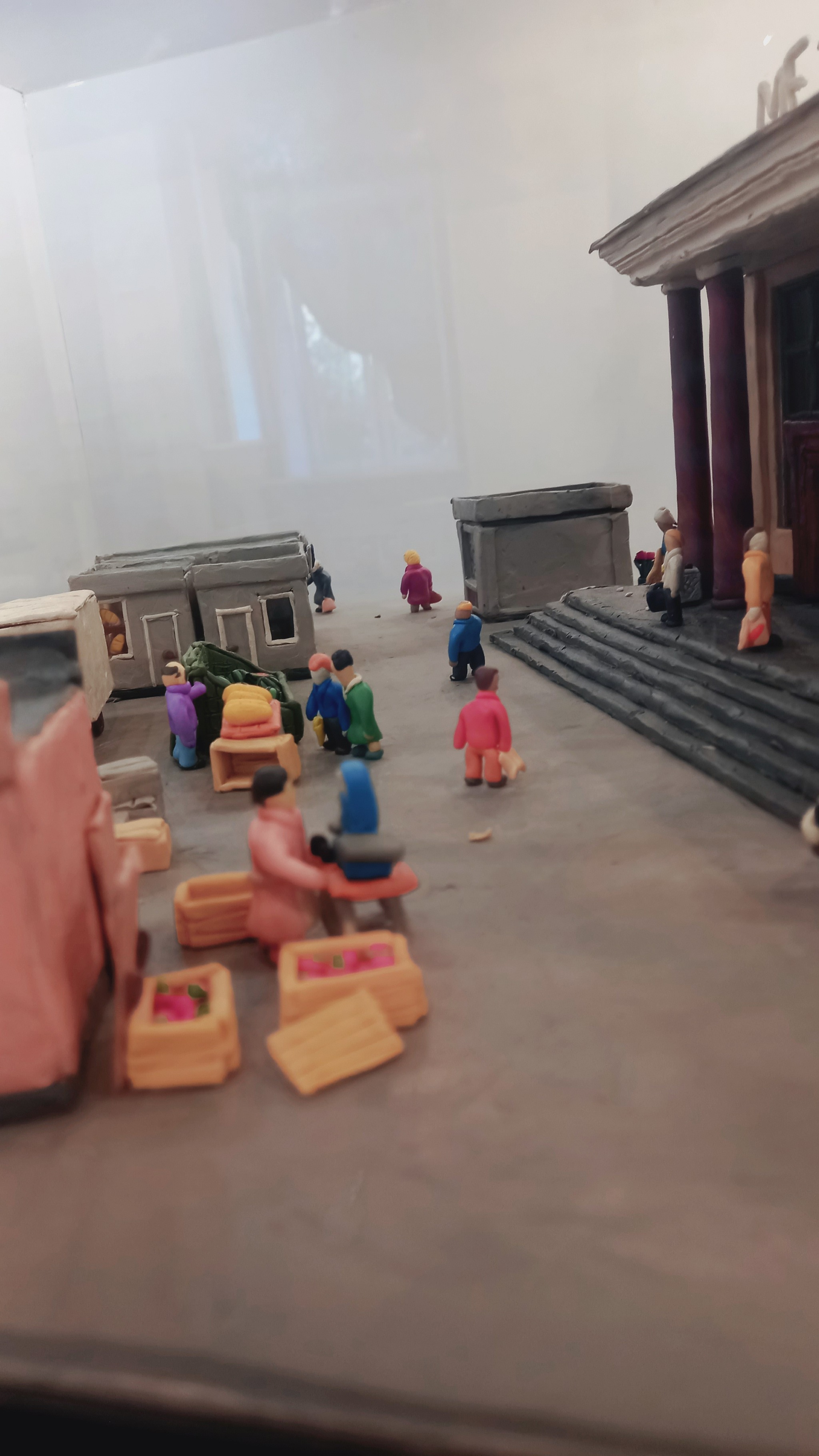 Little man in a big world - My, Exhibition, Microworld, Plasticine world, Longpost