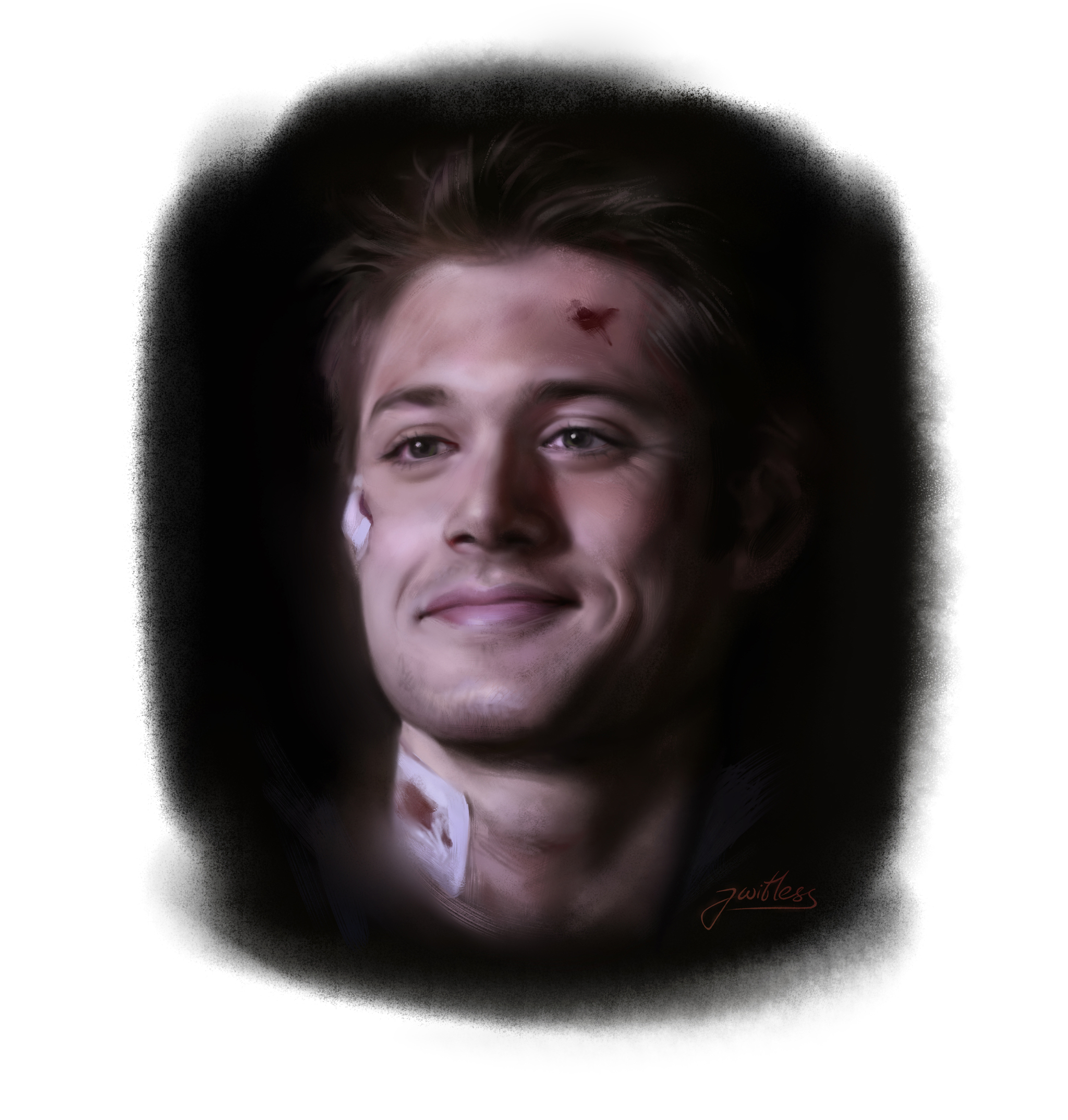 I draw female crush No. 1 - My, Characters (edit), Drawing, Painting, Art, Supernatural, Illustrations, Jensen Ackles, Art, Digital drawing, Portrait, Digital, Computer graphics, Serials, Video, Youtube, Longpost