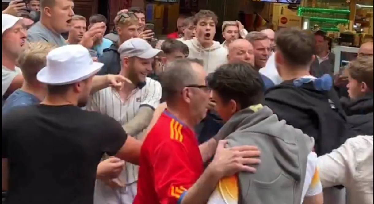 We are watching: England and Germany fans fought after the Euro 2024 match - Football, Europe championship, Football fans, Sports fans, Collision, Fight, Germans, The British, Police, Provocation, Negative