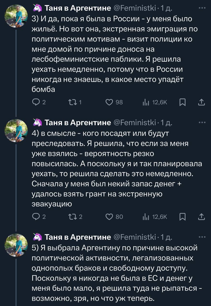 Приключения электрицы - Релокация, Аргентина, Феминистки, Twitter, Скриншот, Татьяна Болотина, Политика, Длиннопост