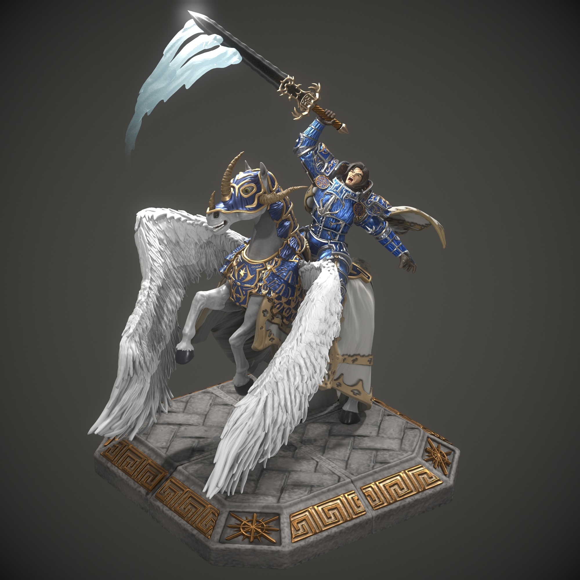 Pegasus Knight from Disciples II, 3D model by Cybear Miniatures - Disciples 2, 3D modeling, 3D, VKontakte (link), Longpost