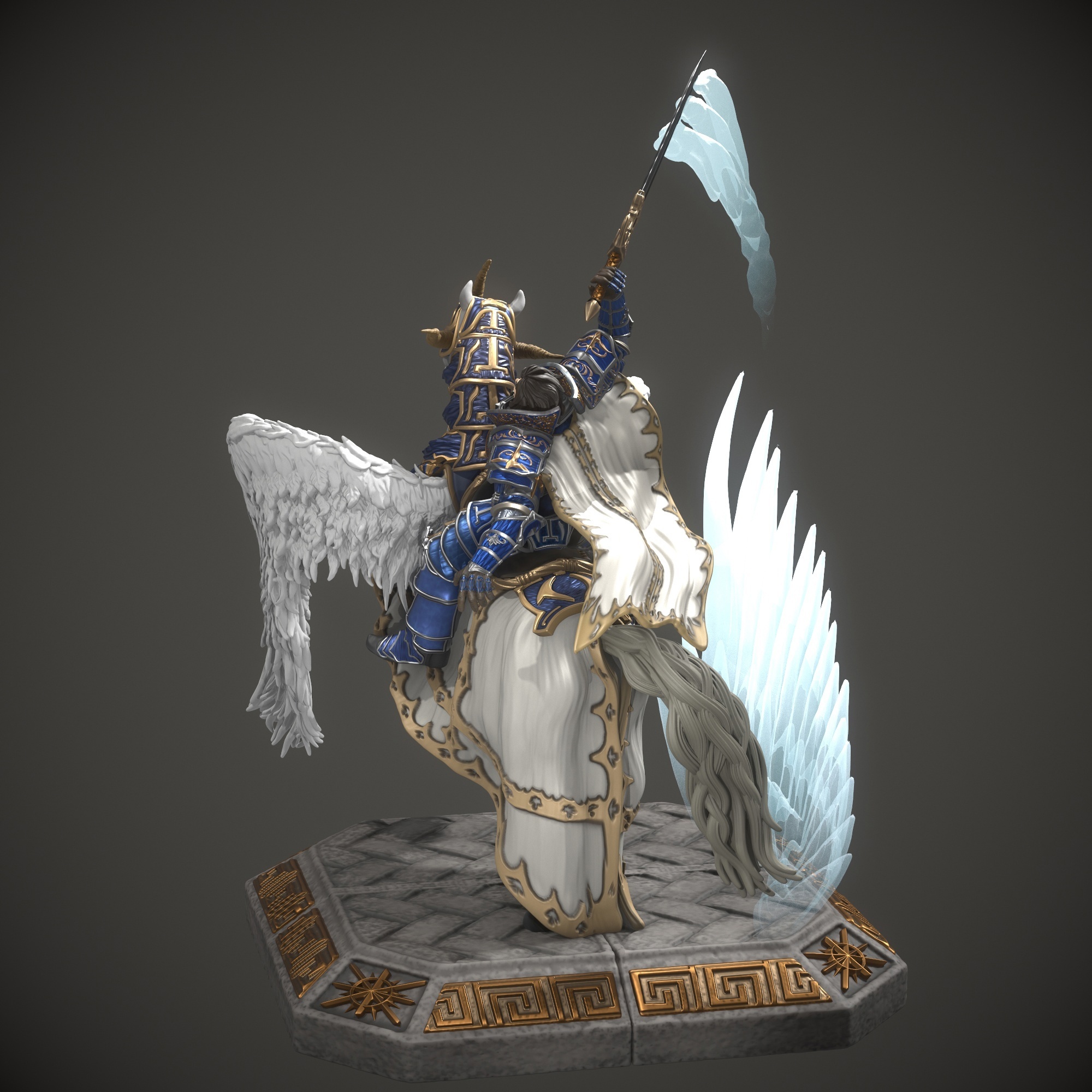 Pegasus Knight from Disciples II, 3D model by Cybear Miniatures - Disciples 2, 3D modeling, 3D, VKontakte (link), Longpost