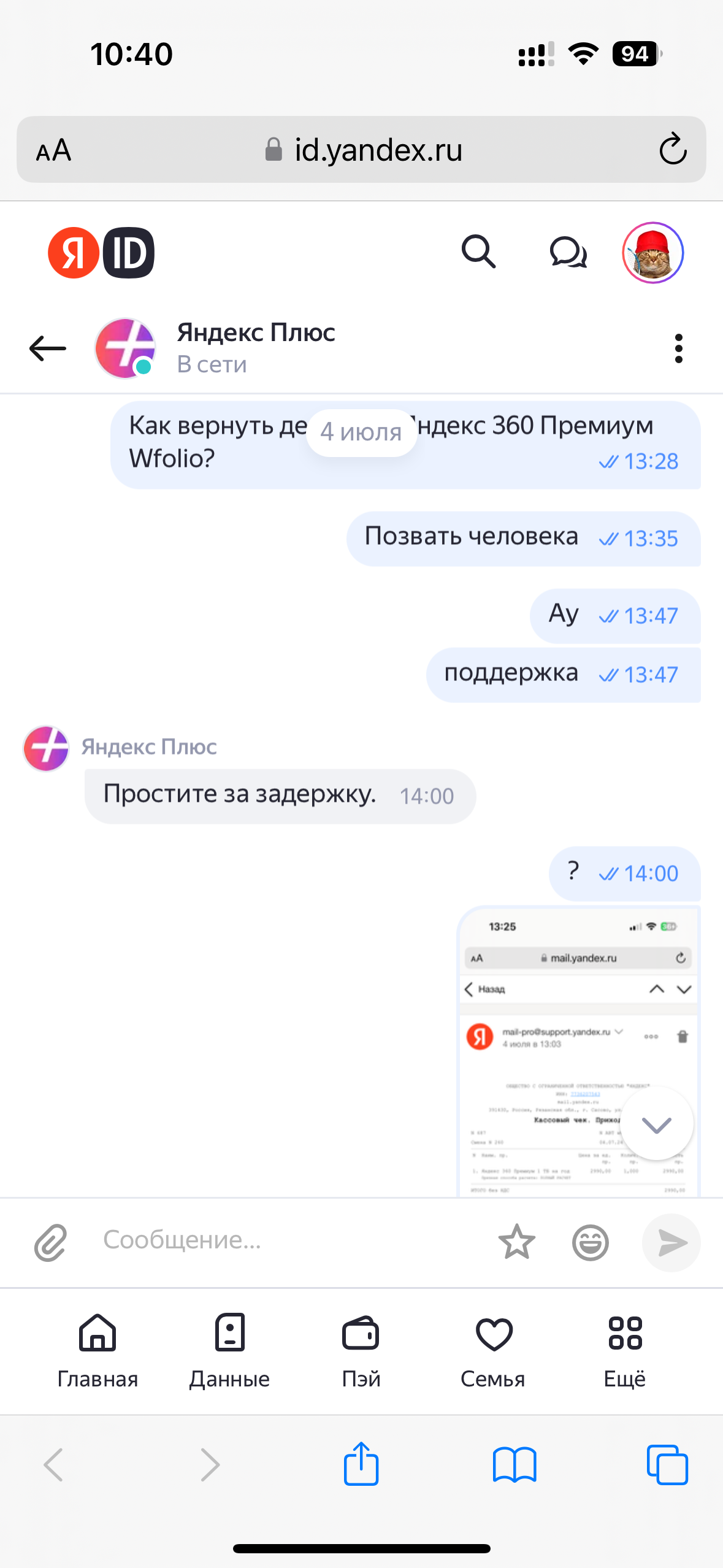 Yandex support ignores and does not respond for several days - Support service, Divorce for money, A complaint, Yandex., Yandex Disk, Longpost