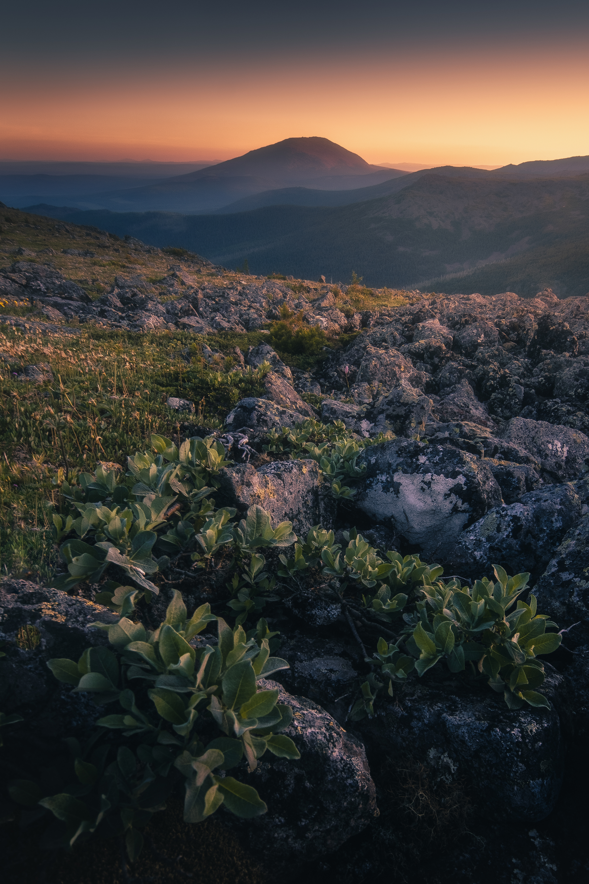 Sunset on Serebryansky Stone - My, Landscape, Northern Ural, Konzhakovsky stone, Konjak, Serebryansky Stone, Kosvinsky stone, Longpost