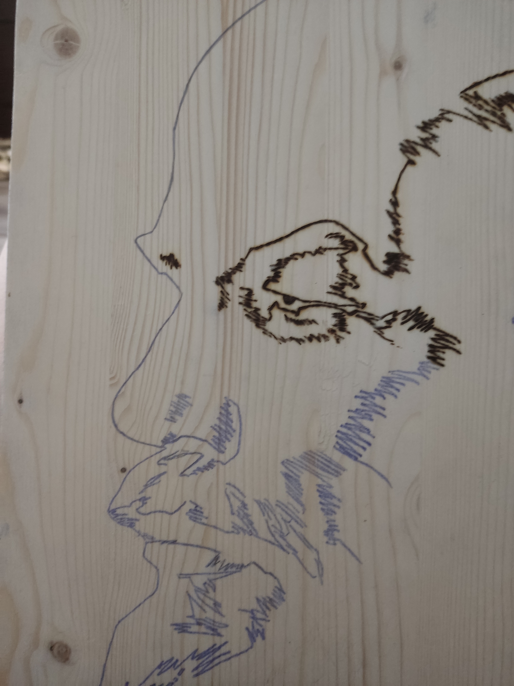 Burning out. Pyrography. My wife gave me an absolutely wonderful unit for the hobby of pyrography. I share the resulting creativity - My, Pyrography, Art, Lenin, Drawing, Longpost