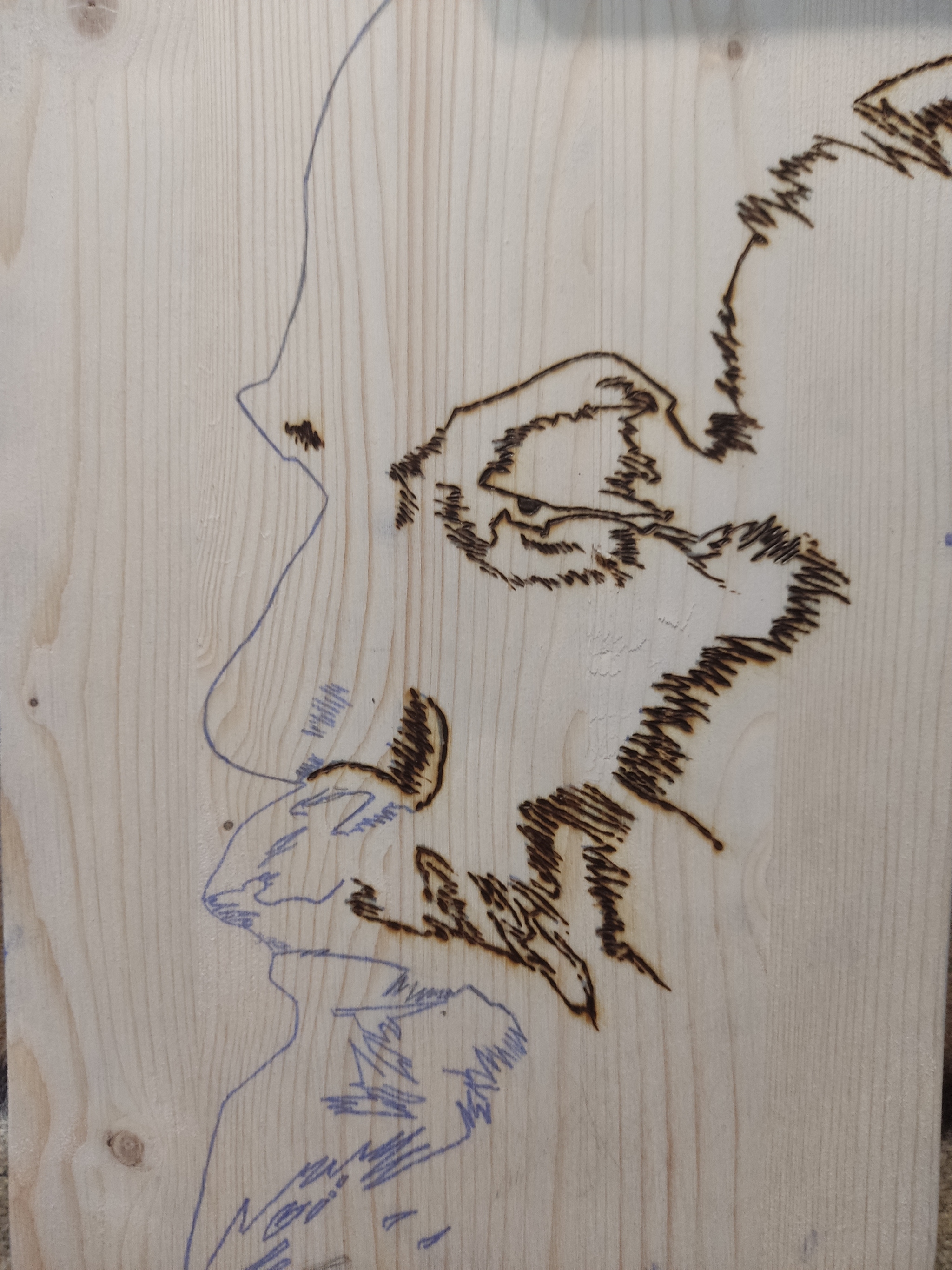 Burning out. Pyrography. My wife gave me an absolutely wonderful unit for the hobby of pyrography. I share the resulting creativity - My, Pyrography, Art, Lenin, Drawing, Longpost