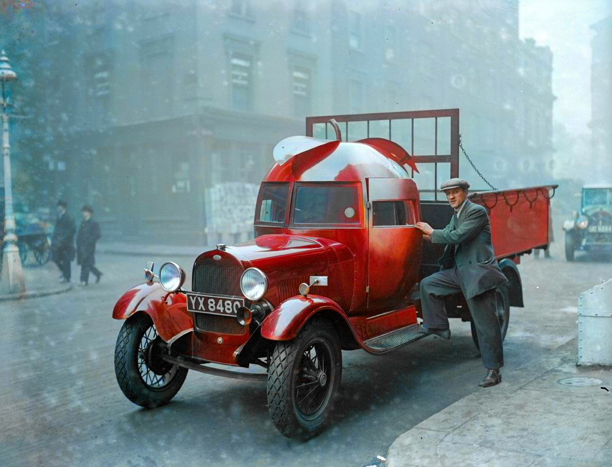 Curious photographs from England's past. 20 colored photographs of the twentieth century. Part III - My, Colorization, Old photo, Historical photo, The photo, Great Britain, England, London, 20th century, Longpost