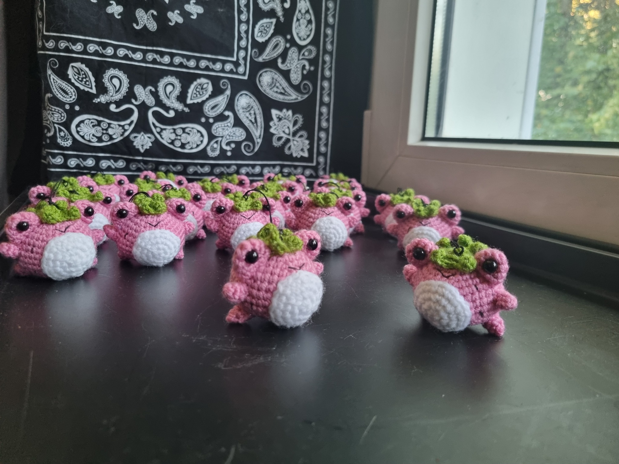 Army of Strawberry Toads - My, Knitting, Crochet, With your own hands, Amigurumi, Needlework, Needlework without process, Toys, Knitted toys, Keychain, Author's toy, Creation, Toad, Strawberry (plant), Humor, Video, Longpost, It Is Wednesday My Dudes