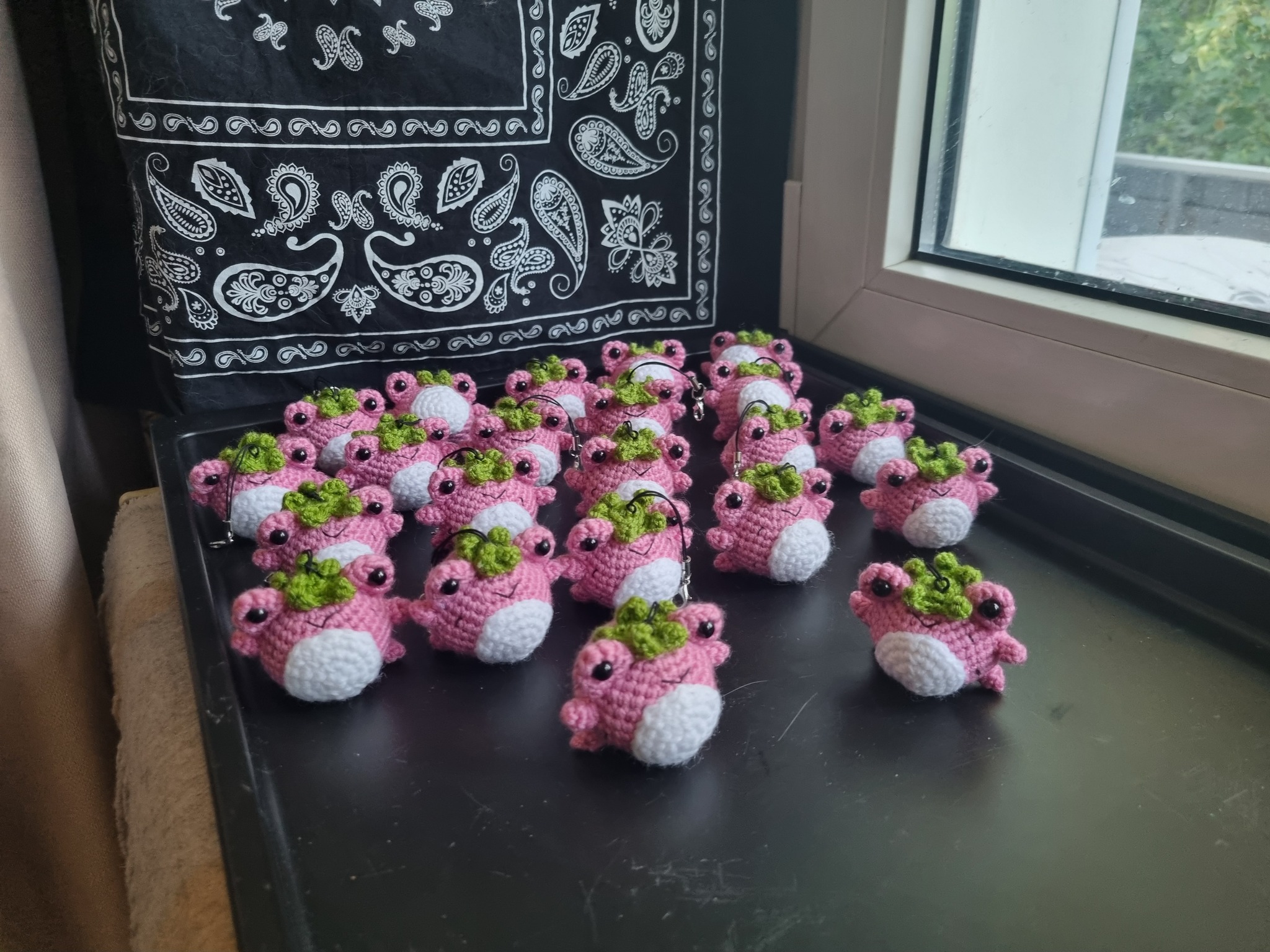 Army of Strawberry Toads - My, Knitting, Crochet, With your own hands, Amigurumi, Needlework, Needlework without process, Toys, Knitted toys, Keychain, Author's toy, Creation, Toad, Strawberry (plant), Humor, Video, Longpost, It Is Wednesday My Dudes