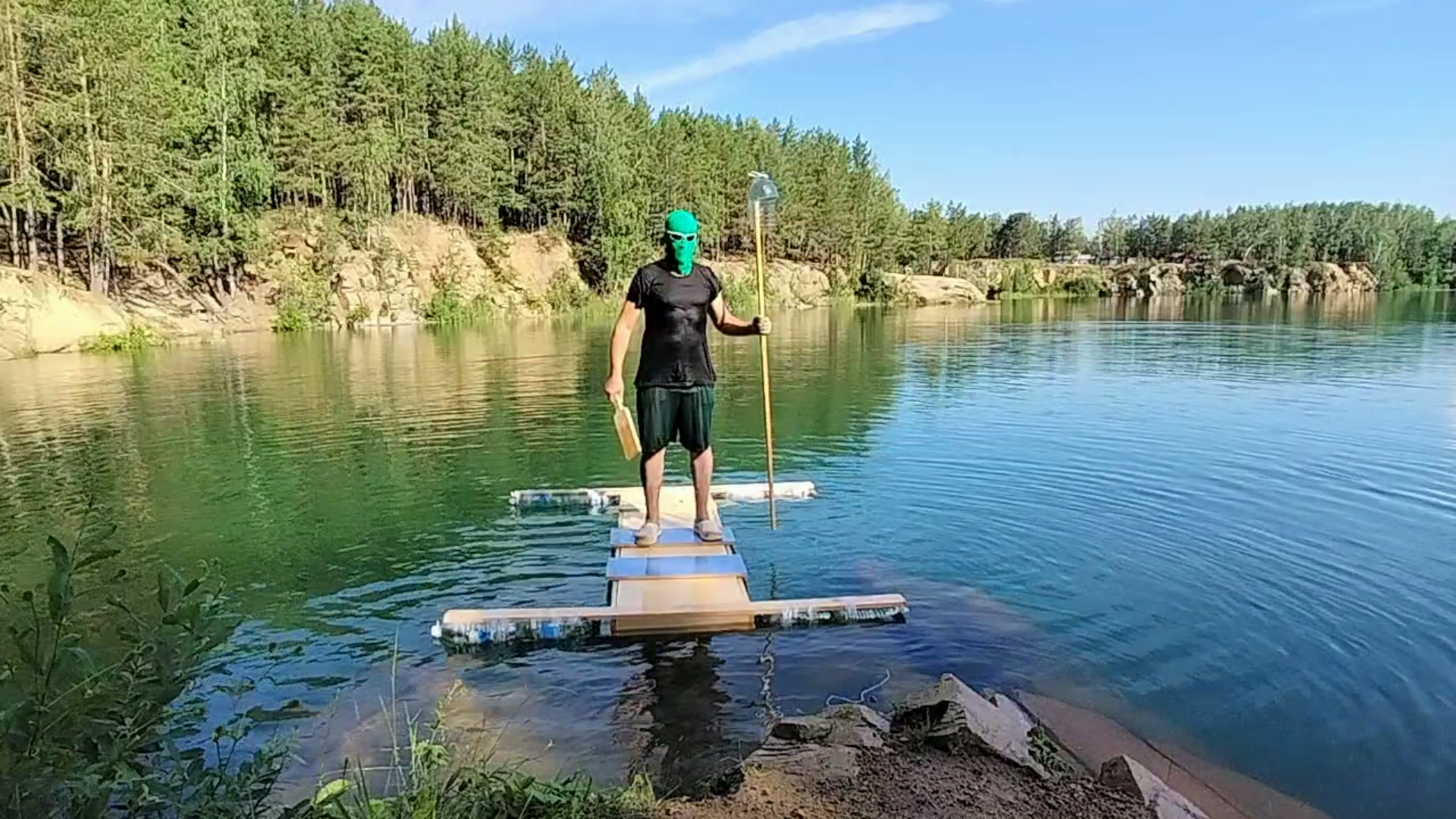 I made a raft to collect garbage from the water! - My, Garbage, Chistoman, Cleaning, Raft, Chelyabinsk, Longpost, The photo