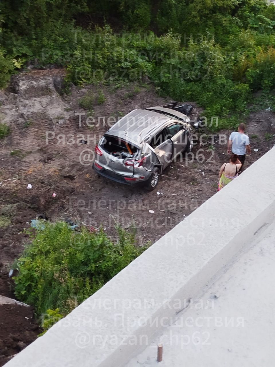 Departure from a bridge Kia Sportage - Road accident, Ryazan Oblast, Video VK, Video, Longpost