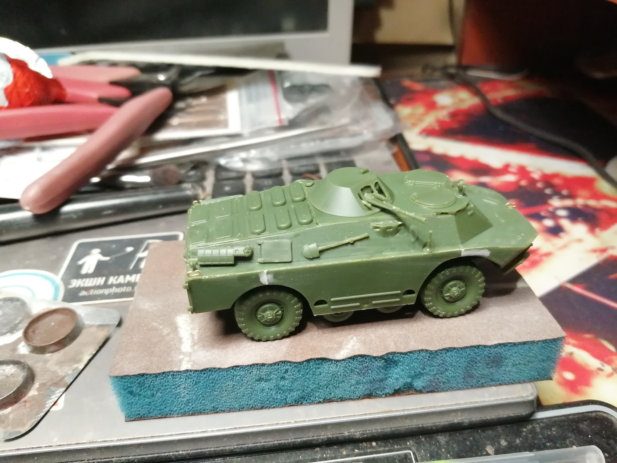 1/72 S-Model BRDM-2 - My, 1:72, Modeling, Scale model, Armored vehicles, Brdm-2, Longpost