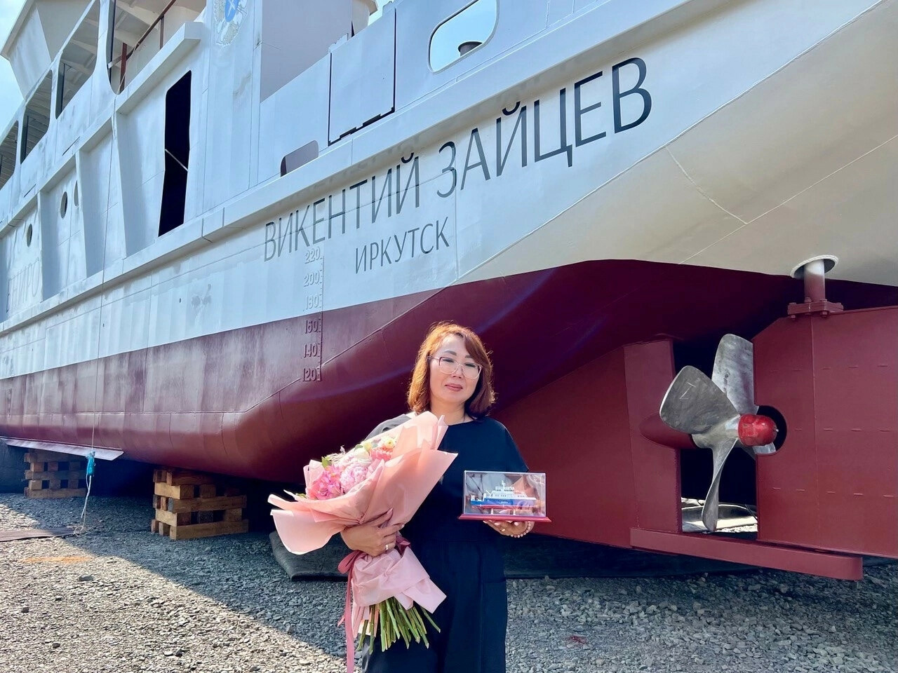 Belogorod residents launched the R/V Vikenty Zaitsev worth 489.4 million rubles. for Baikal (for the environment) - news, Russia, Shipbuilding, Baikal, Tver region, launching, Video, Video VK, Longpost