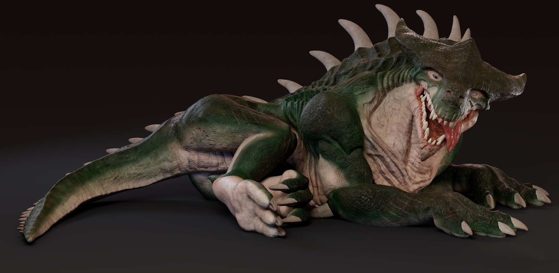 Swamp dog - My, Creatures, Gamedev, Characters (edit), 3D, 3D modeling, Zbrush, Autodesk Maya, Substance painter, Fantasy, Game art, 3D graphics, Video, Youtube, Longpost