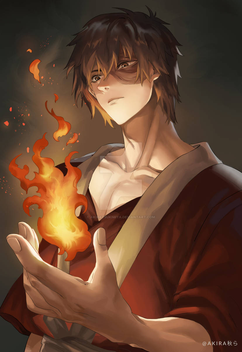 Zuko holding a flame in his hand - Art, Avatar: The Legend of Aang, Zuko, Zuko