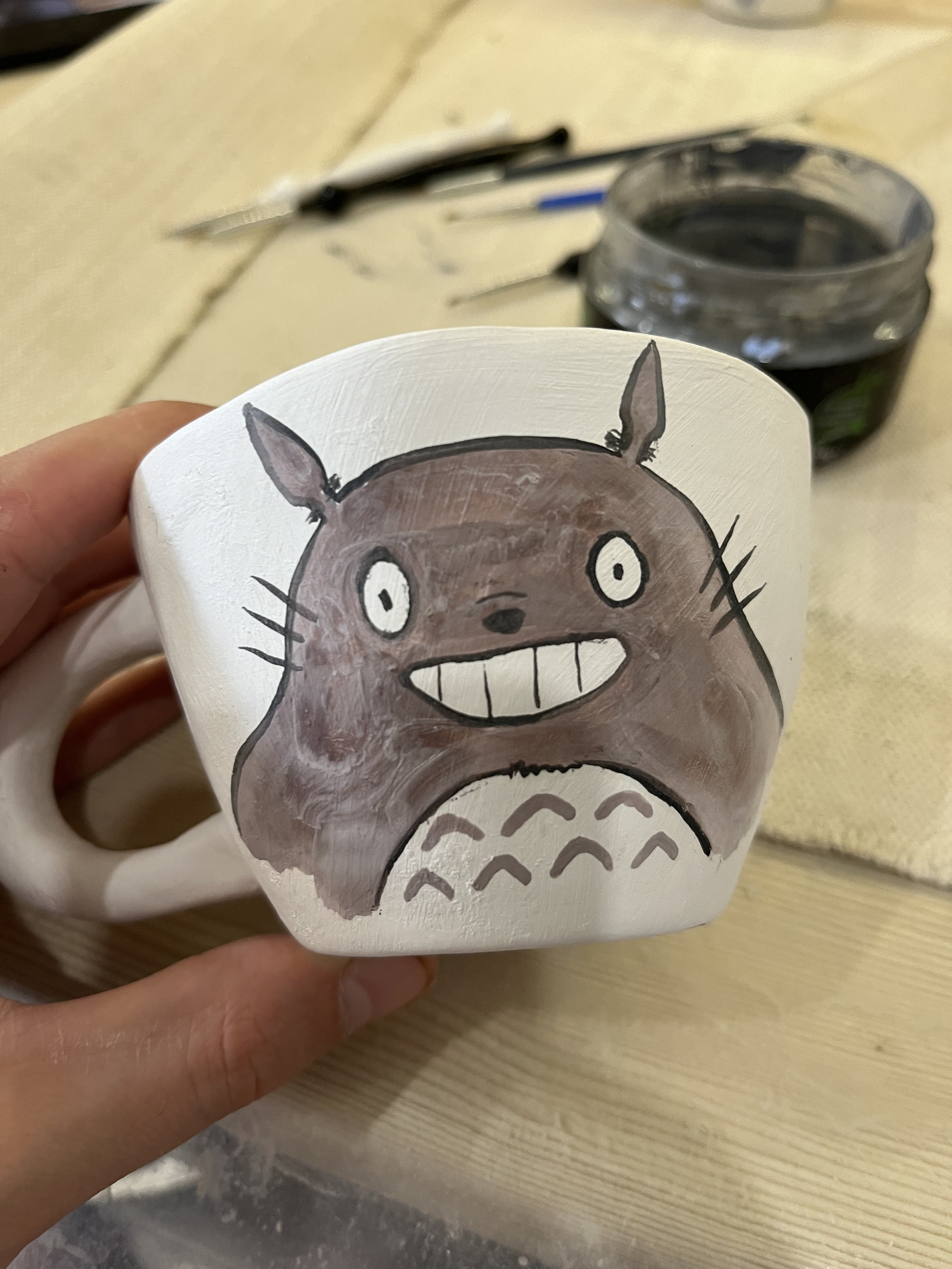 My - My, Кружки, Ceramics, Handmade, Totoro, Longpost, Needlework without process