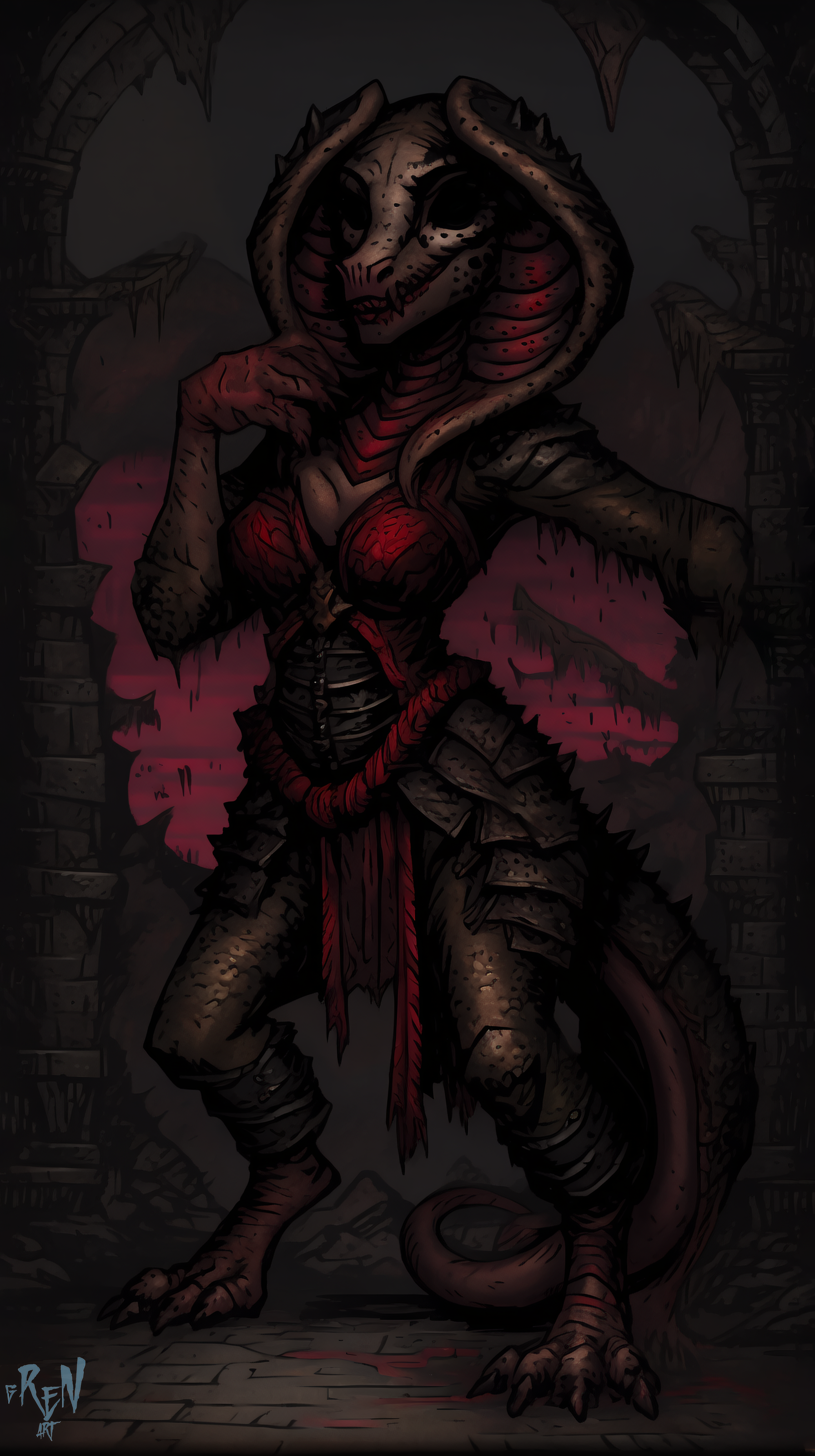 Darkest Furry - Моё, Арты нейросетей, Stable Diffusion, Furry Art, Furry Cheetah, Furry rabbit, Furry Cobra, Furry Bat, Loona, Darkest Dungeon, Helluva Boss, Фурри, Антро, Арт, Длиннопост